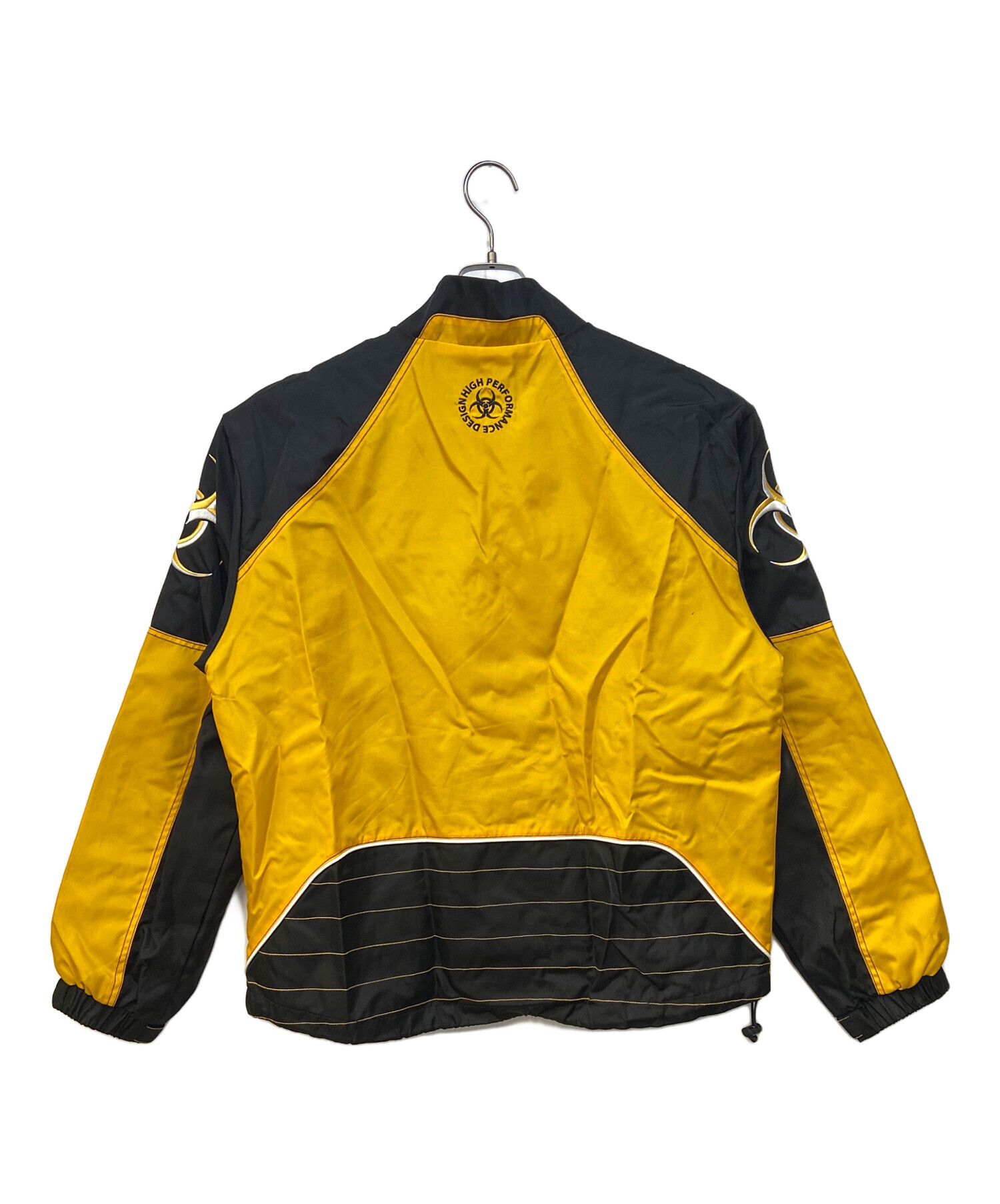 中古・古着通販】HUF (ハフ) レーシングジャケット ブラック×イエロー 