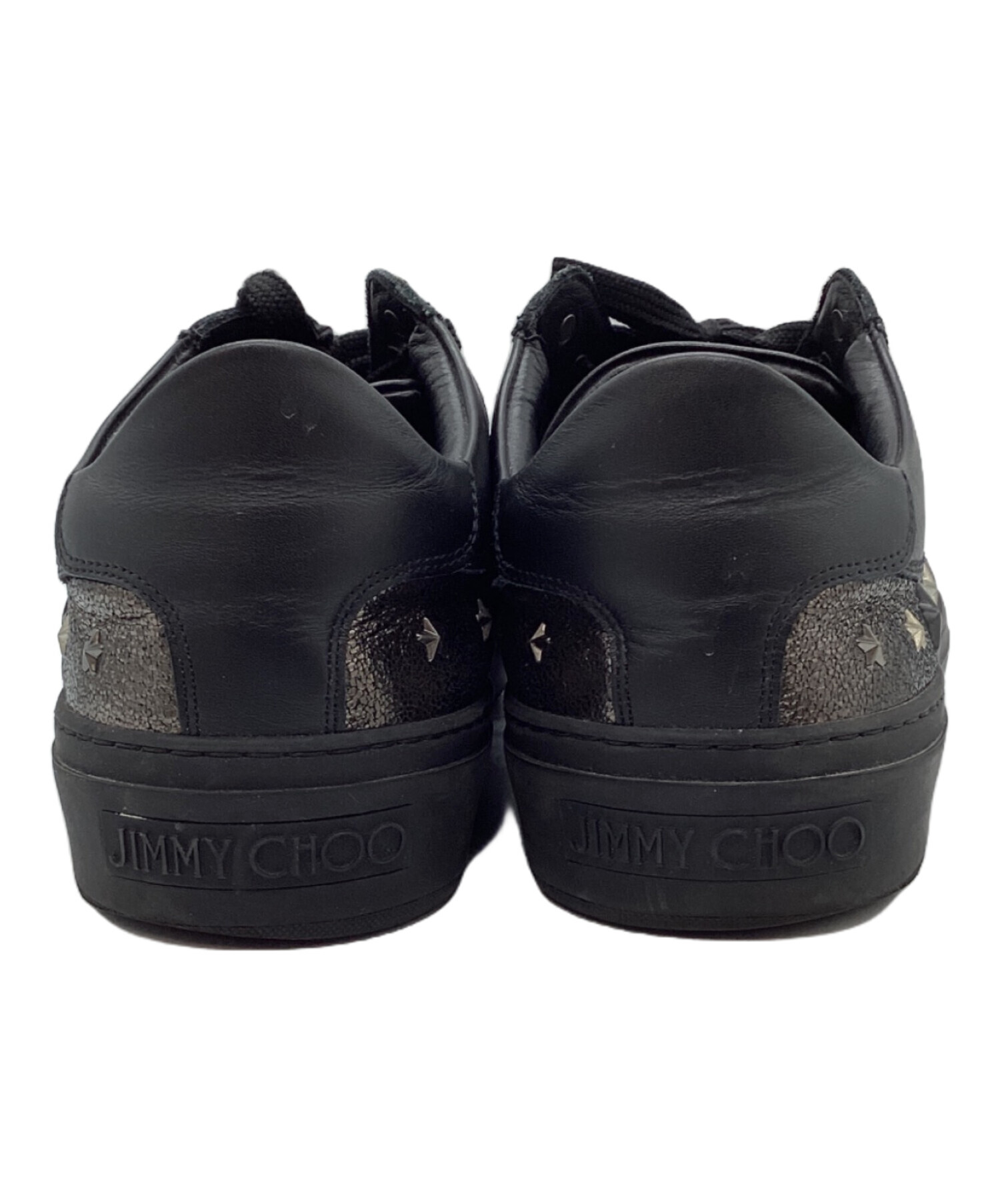 未使用JIMMY CHOO ブラック スニーカー 中古・古着通販】JIMMY CHOO (ジミーチュウ) スタッズスニーカー