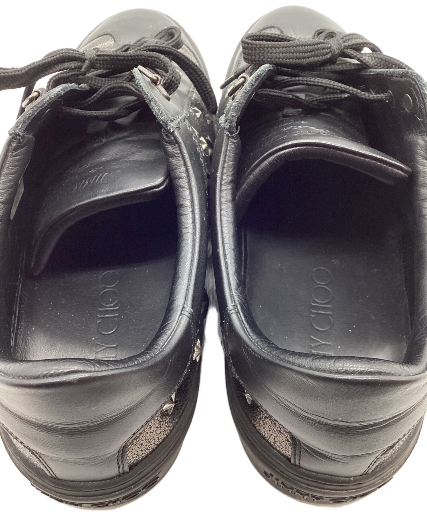 未使用JIMMY CHOO ブラック スニーカー 中古・古着通販】JIMMY CHOO (ジミーチュウ) スタッズスニーカー