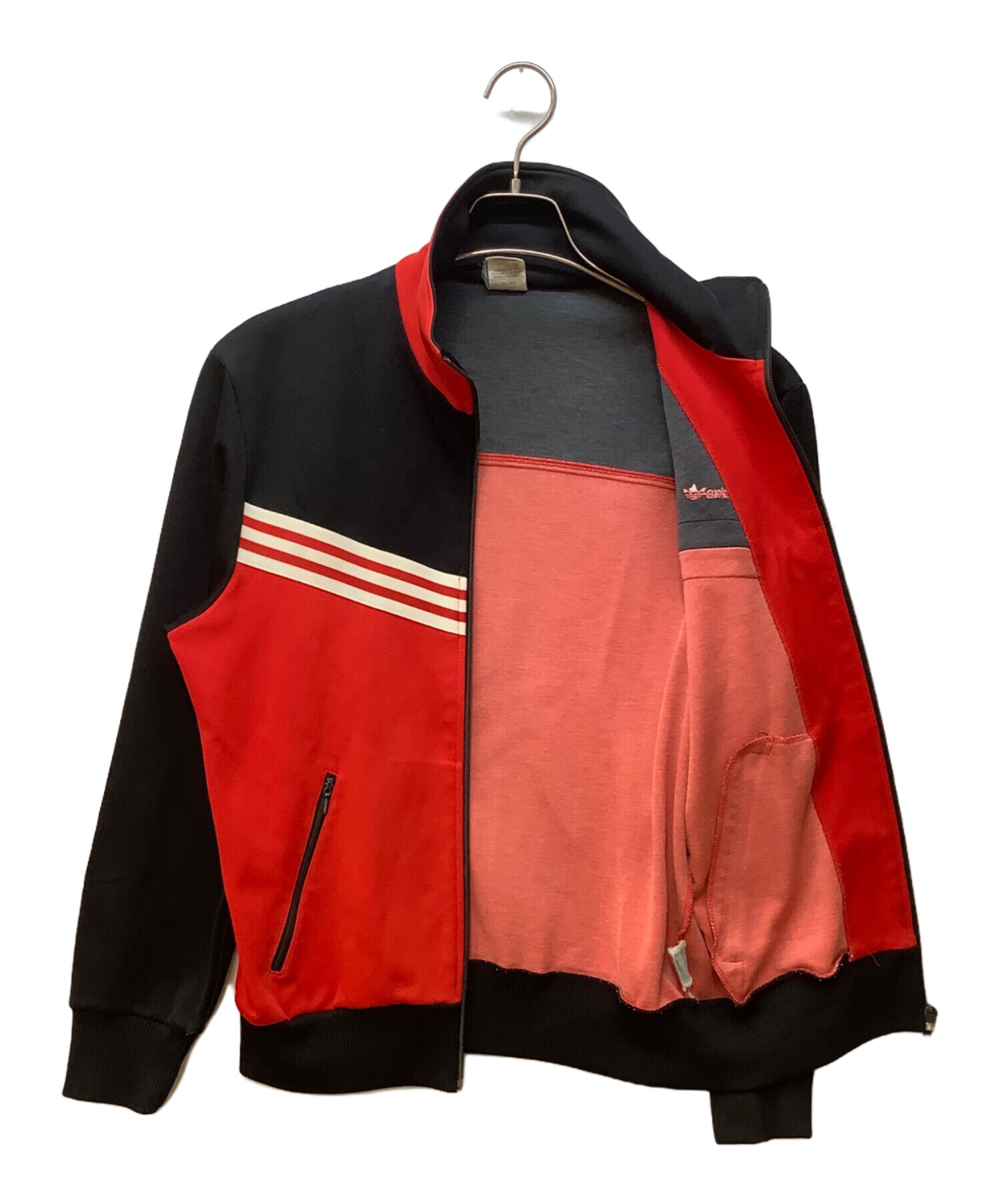 80s  デサント社 トラックジャケット 赤ジャージ 3号 古着 中古・古着通販】adidas (アディダス) トラックジャケット/デサント製