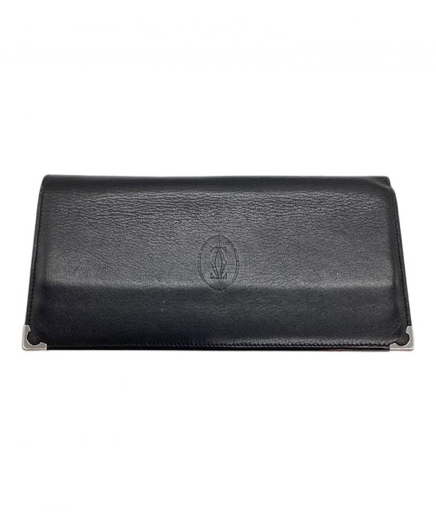未使用級✨Cartier カルティエ 長財布 シルバー金具 マストライン 中古・古着通販】Cartier (カルティエ) 長財布/マストライン ブラック