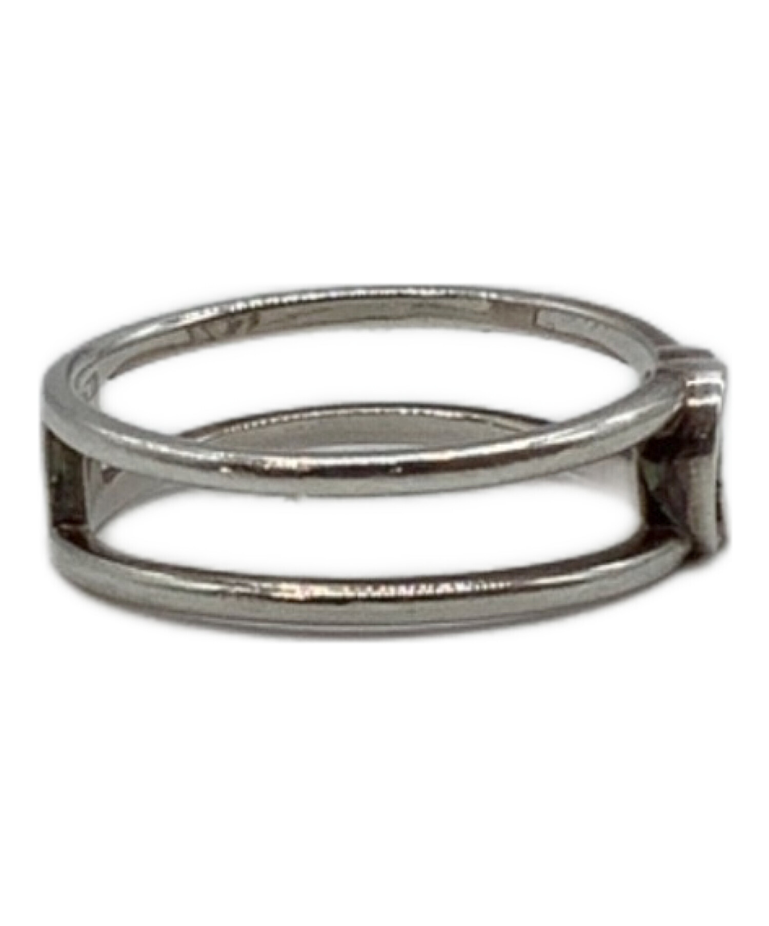 美品　GUCCI インターロッキングG スリムシルバーリング 20号 中古・古着通販】GUCCI (グッチ) インターロッキングG/スリムオープン