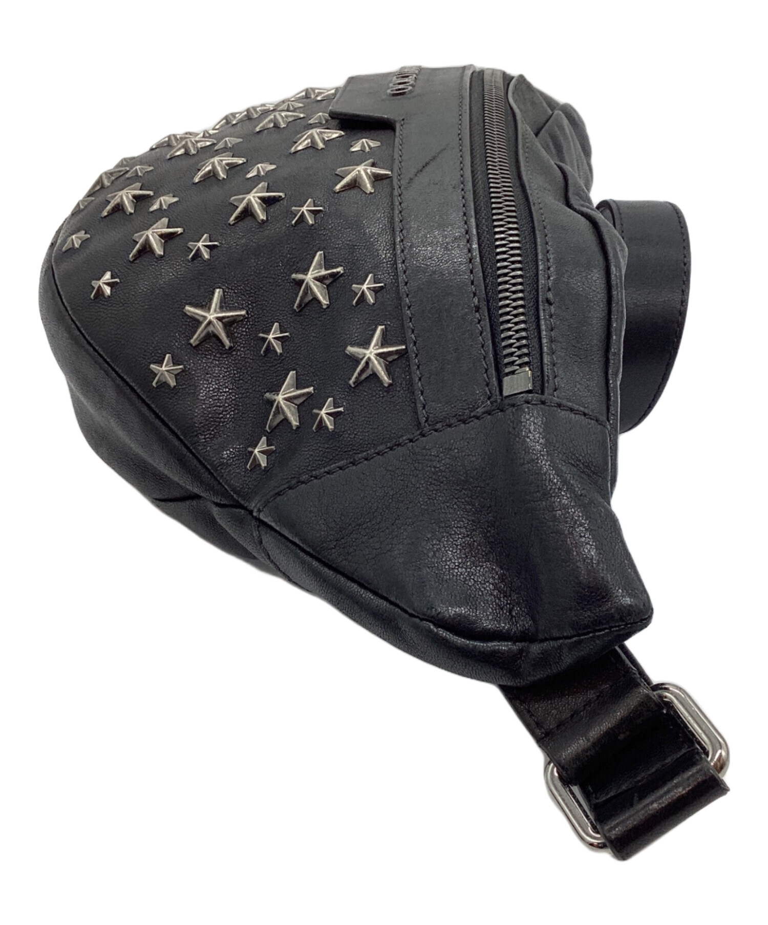 JIMMY CHOO ブラック ボディバッグ 中古・古着通販】JIMMY CHOO (ジミーチュウ) ウエストバッグ ブラック