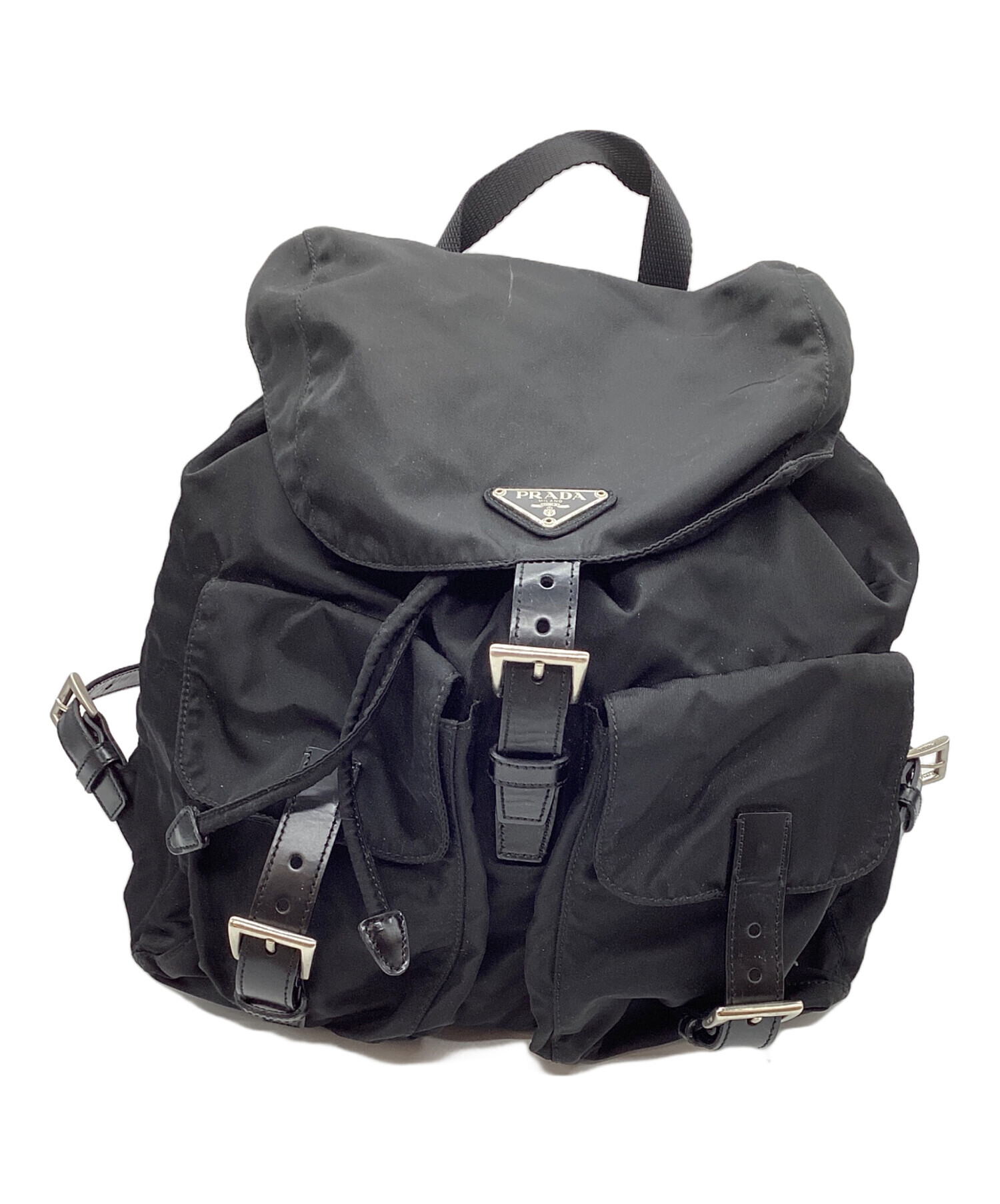 ※ジャンク品※PRADA ブラックナイロン リュック 中古・古着通販】PRADA (プラダ) ナイロンリュック ブラック｜ブランド