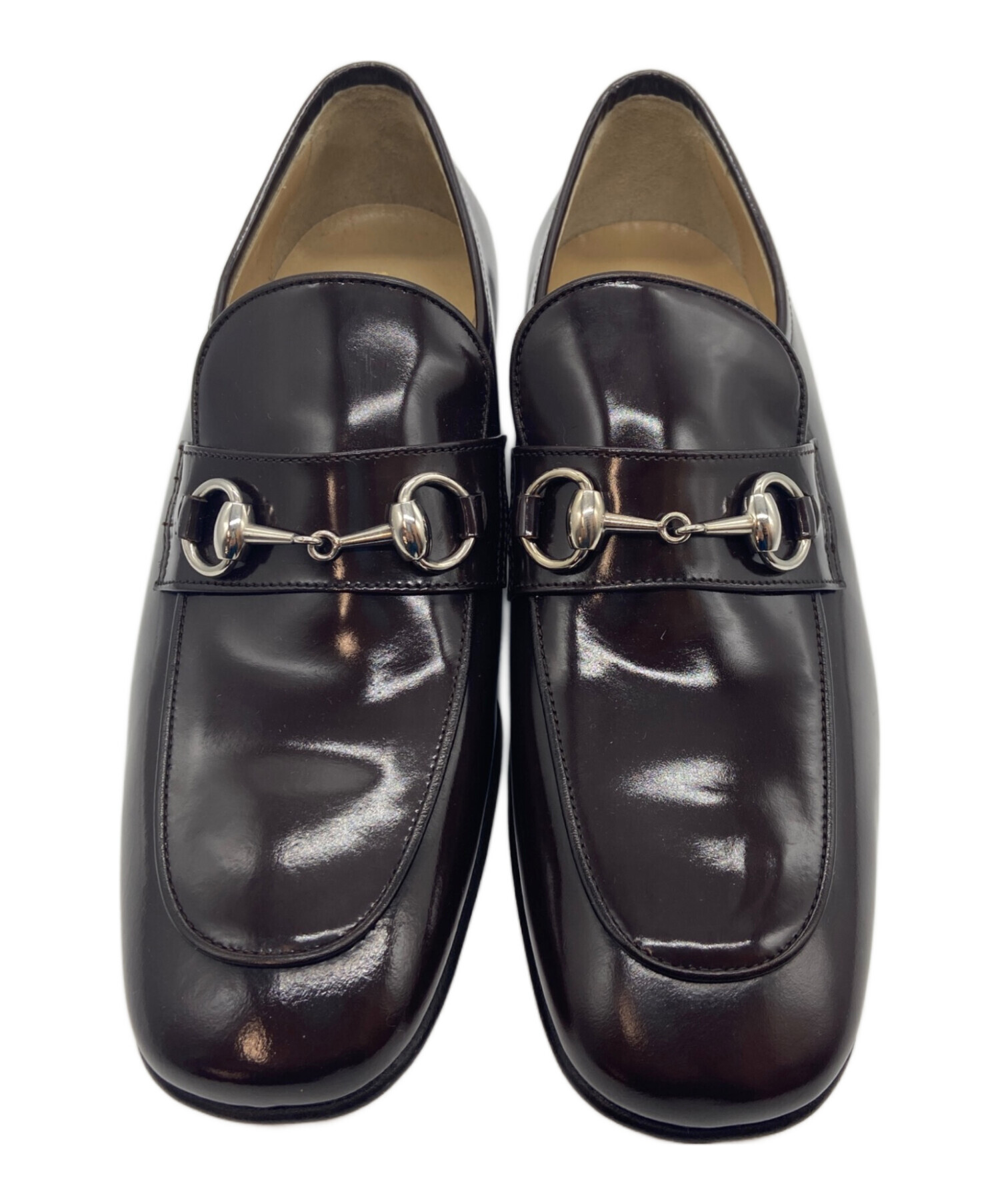 中古・古着通販】GUCCI (グッチ) ホースビットローファー ブラウン