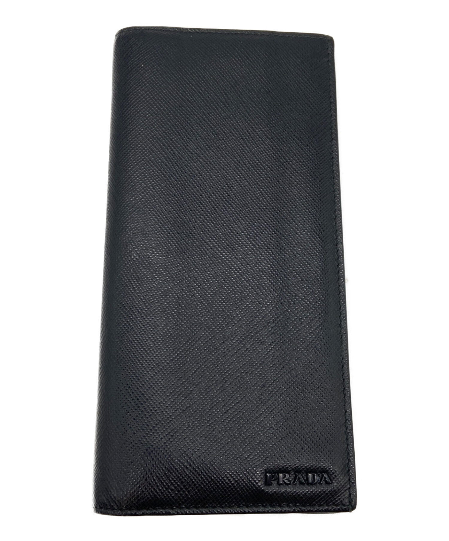 中古・古着通販】PRADA (プラダ) 長財布/サフィアーノ ブラック 中古・古着通販】PRADA (プラダ) 長財布/サフィアーノ ブラック