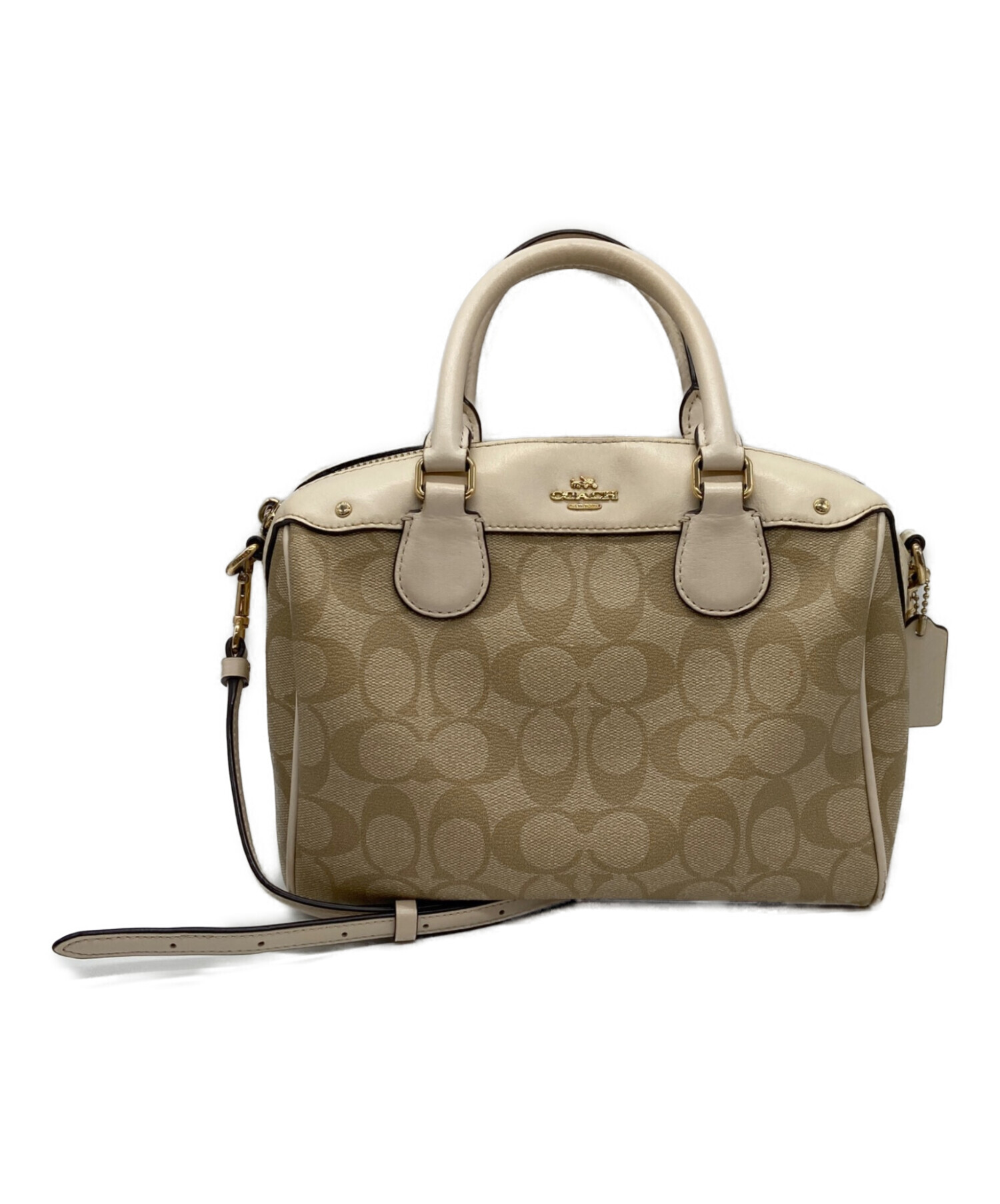 中古・古着通販】COACH (コーチ) 2WAYショルダーバッグ ベージュ