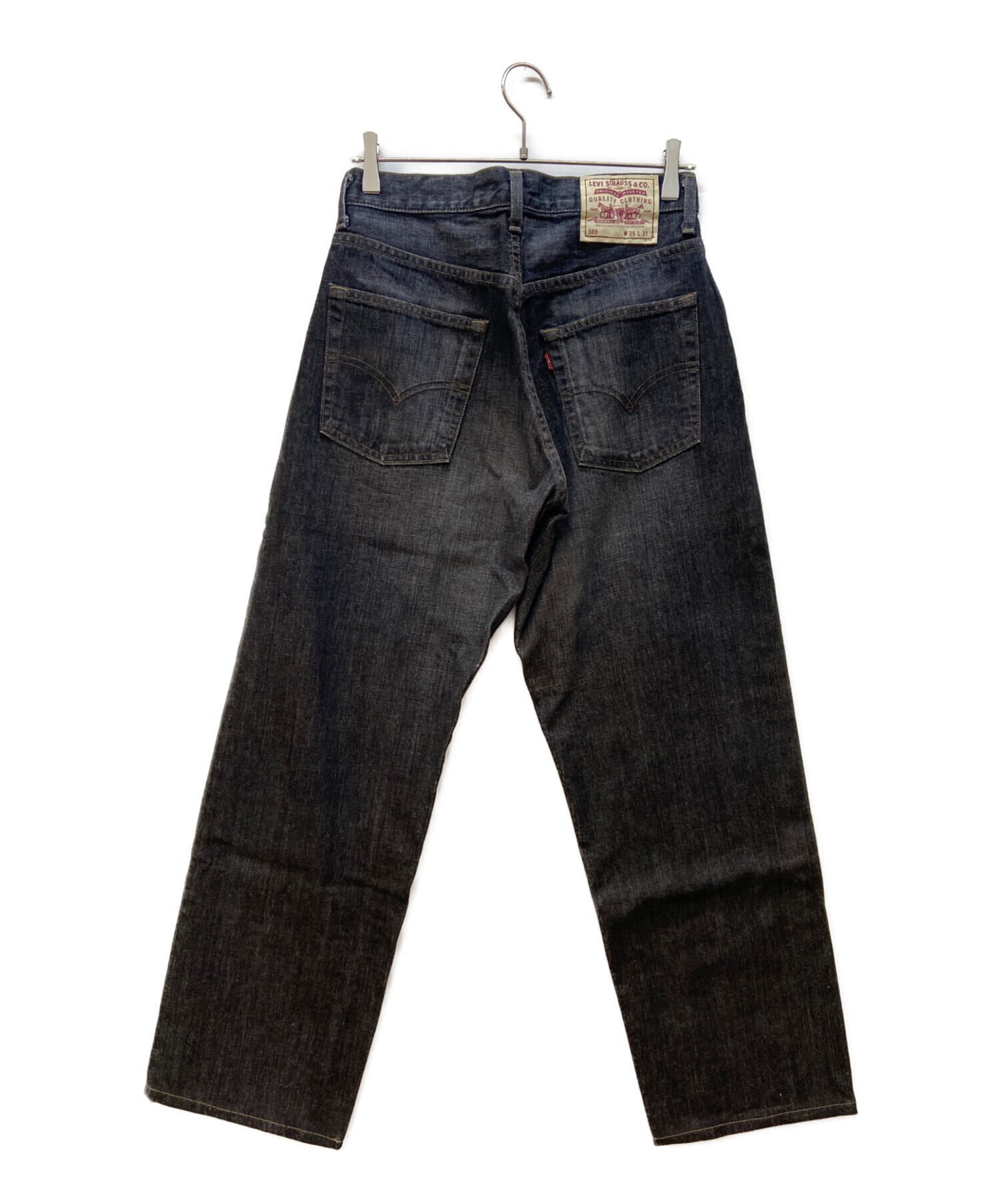中古・古着通販】LEVI'S (リーバイス) ワイドデニムパンツ ブラック