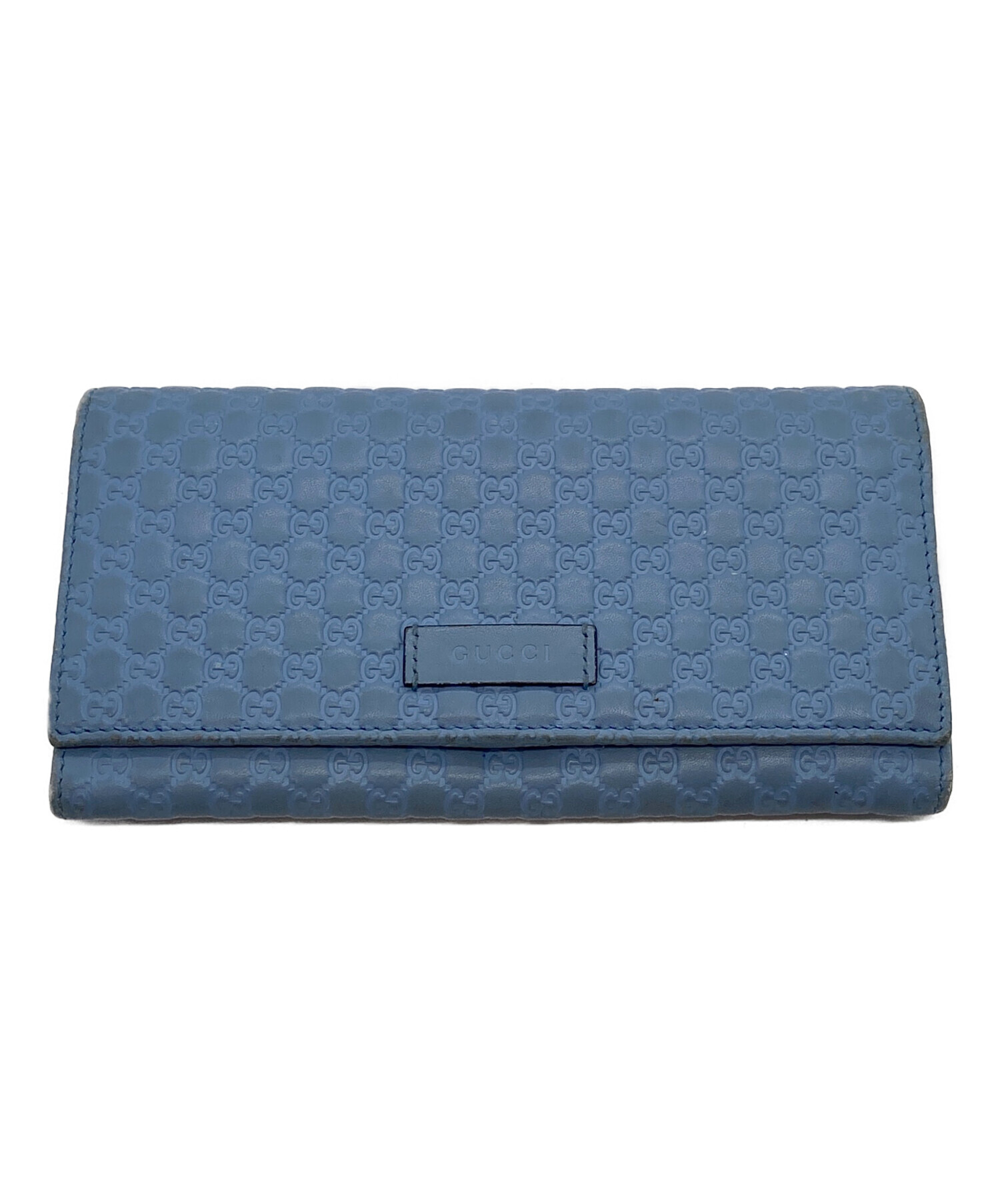 GUCCI 長財布 中古・古着通販】GUCCI (グッチ) 長財布/グッチシマ ブルー｜ブランド