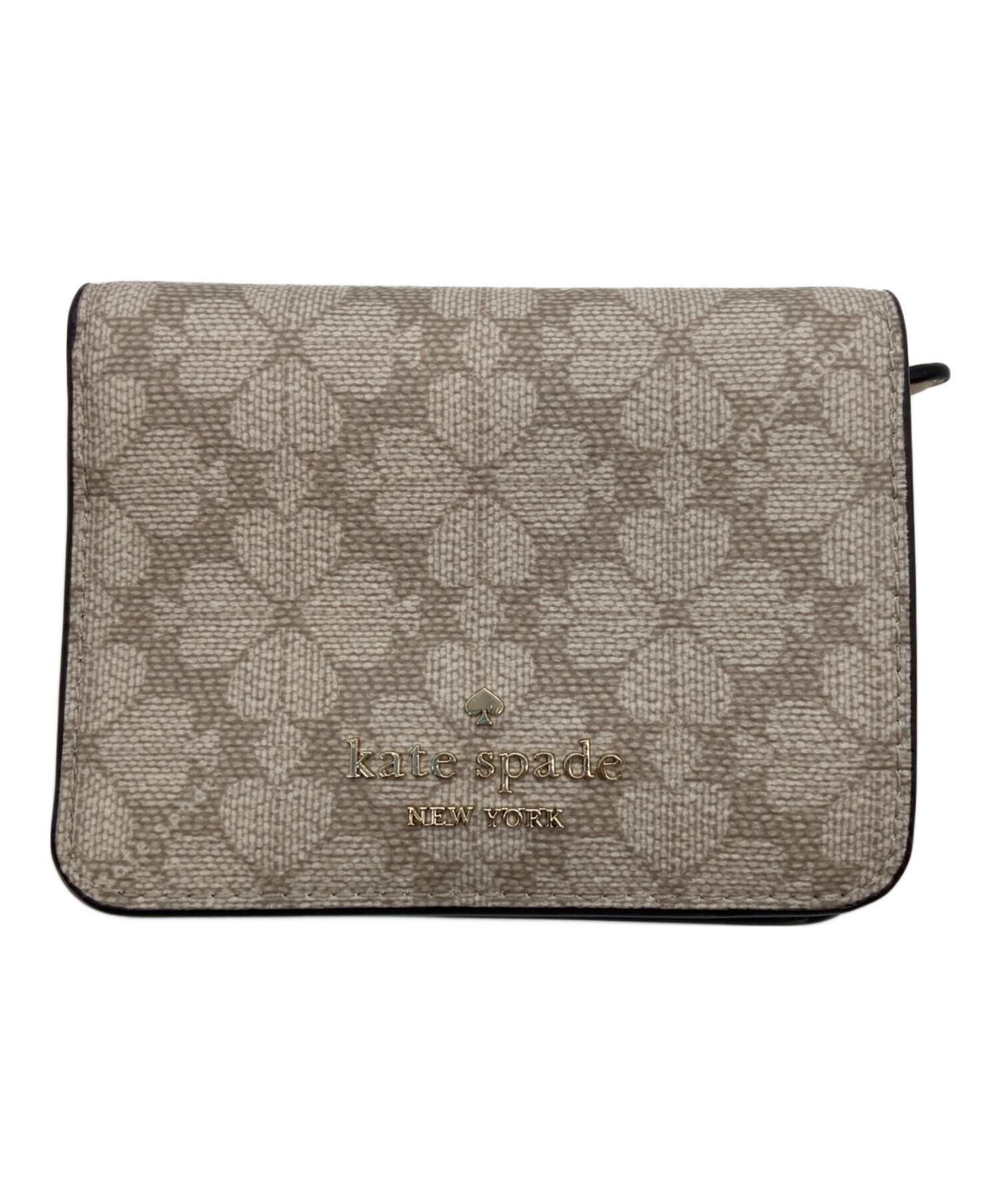 中古・古着通販】Kate Spade (ケイトスペード) 2つ折り財布 ベージュ 