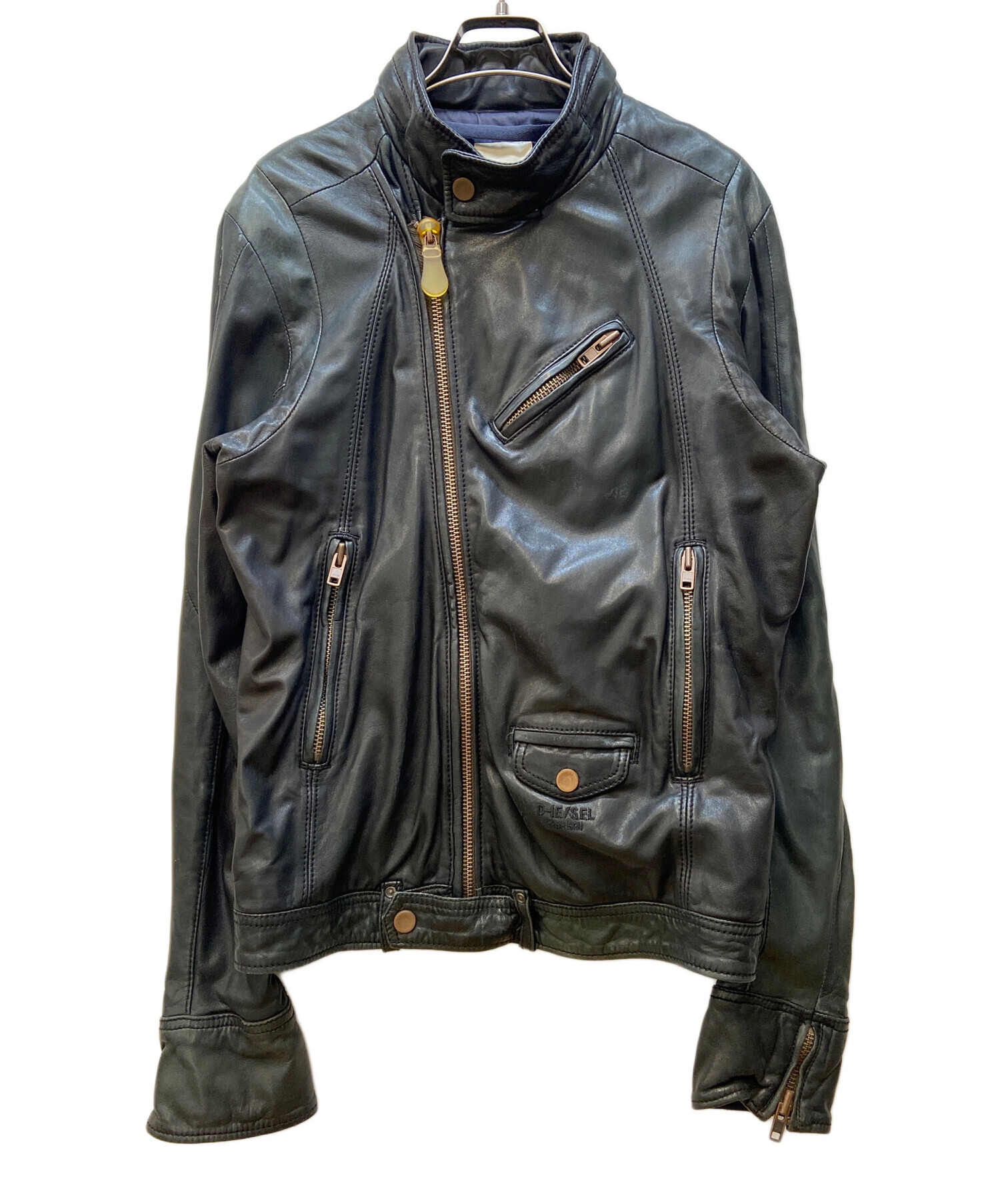 中古・古着通販】DIESEL (ディーゼル) ラムレザーライダースジャケット
