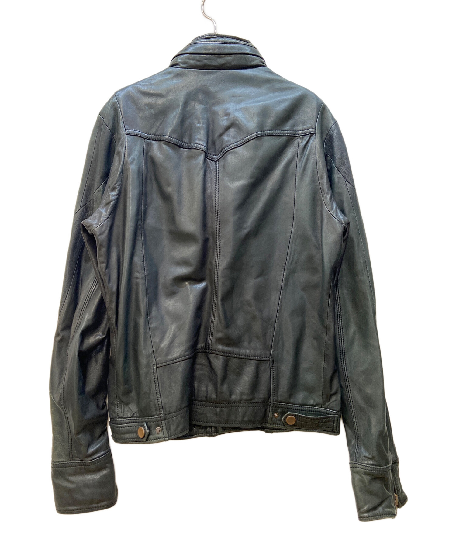 中古・古着通販】DIESEL (ディーゼル) ラムレザーライダースジャケット