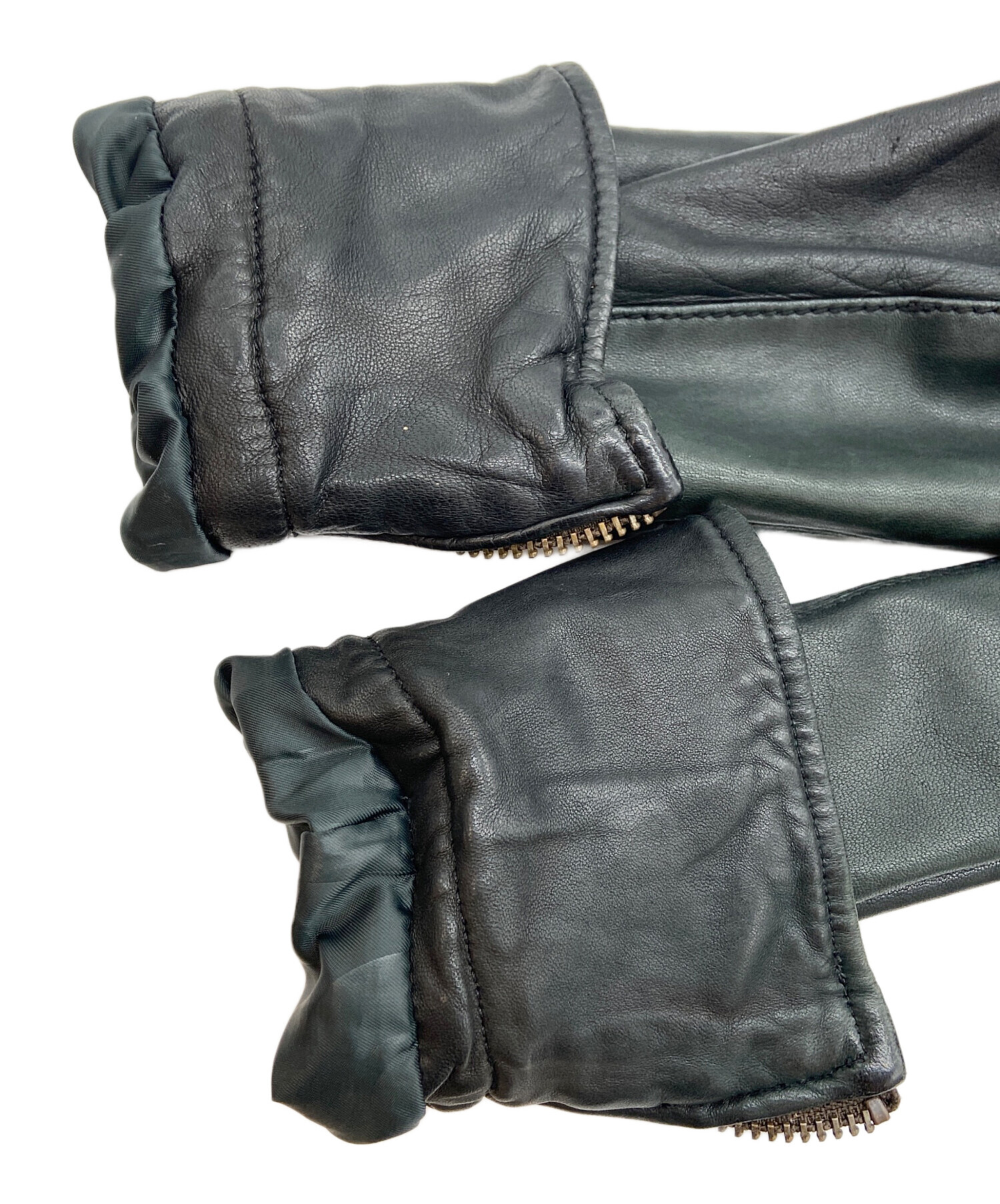 中古・古着通販】DIESEL (ディーゼル) ラムレザーライダースジャケット