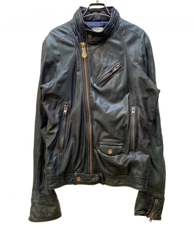美品 希少 DIESEL ラムレザー ジャケット MORE KAOS ディーゼル 中古・古着通販】DIESEL (ディーゼル) ラムレザーライダースジャケット