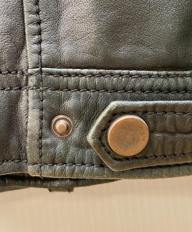 中古・古着通販】DIESEL (ディーゼル) ラムレザーライダースジャケット