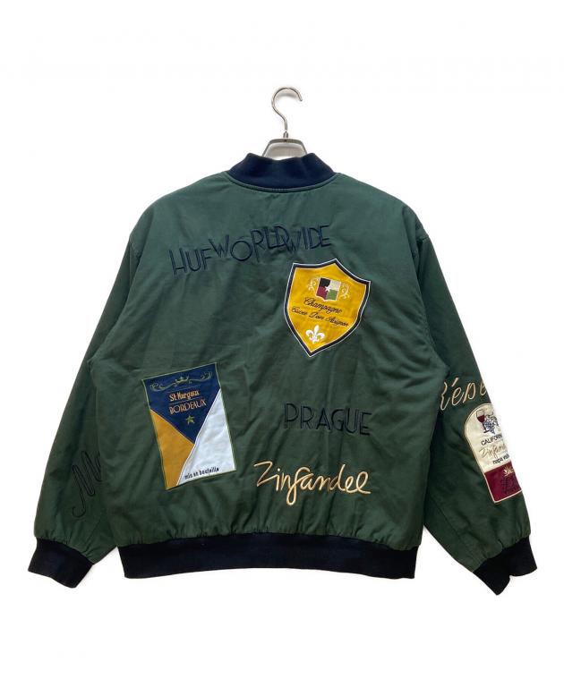 中古・古着通販】HUF (ハフ) スタジャン グリーン サイズ:XL｜ブランド