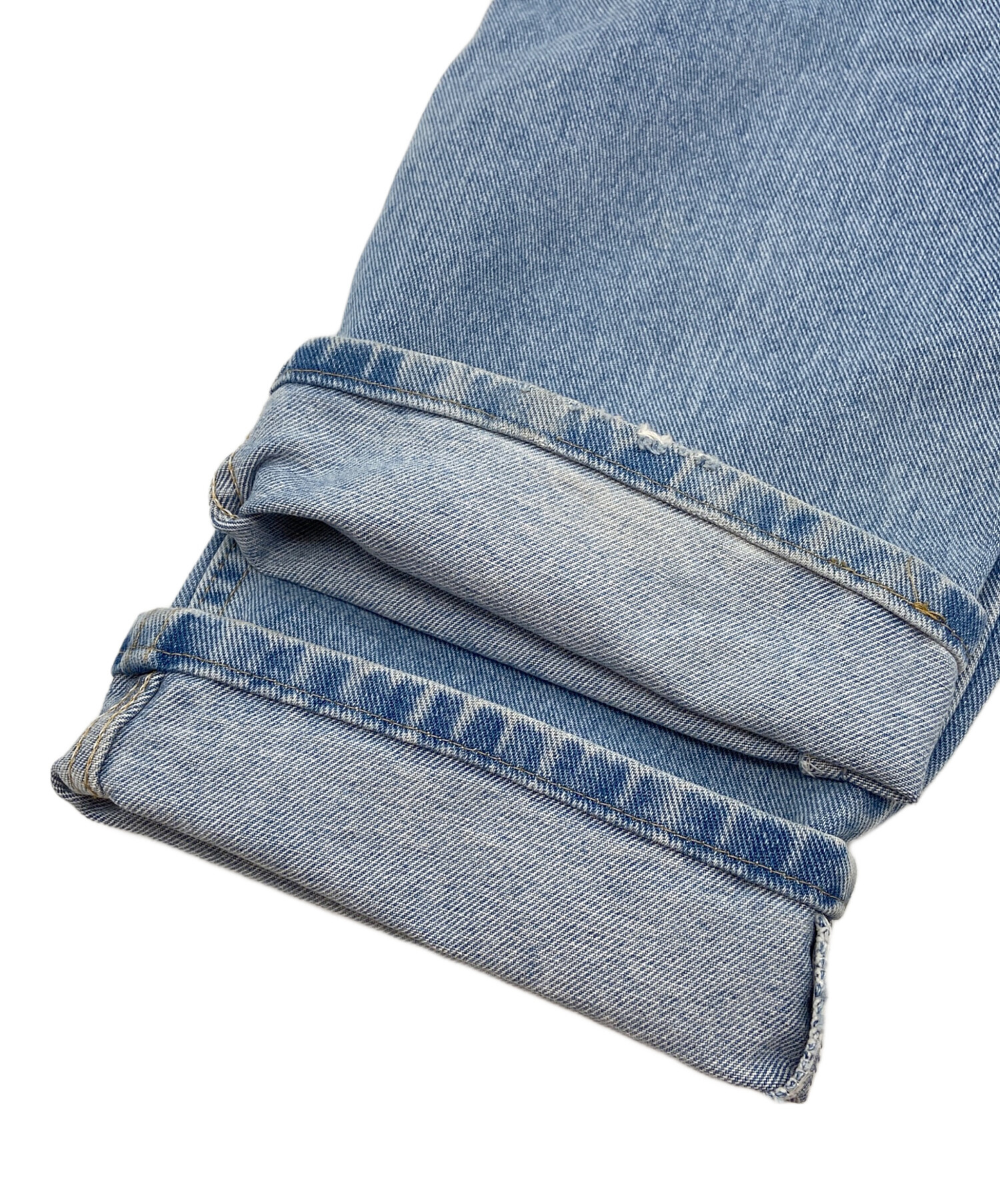 中古・古着通販】Wrangler (ラングラー) ワイドデニムパンツ ブルー