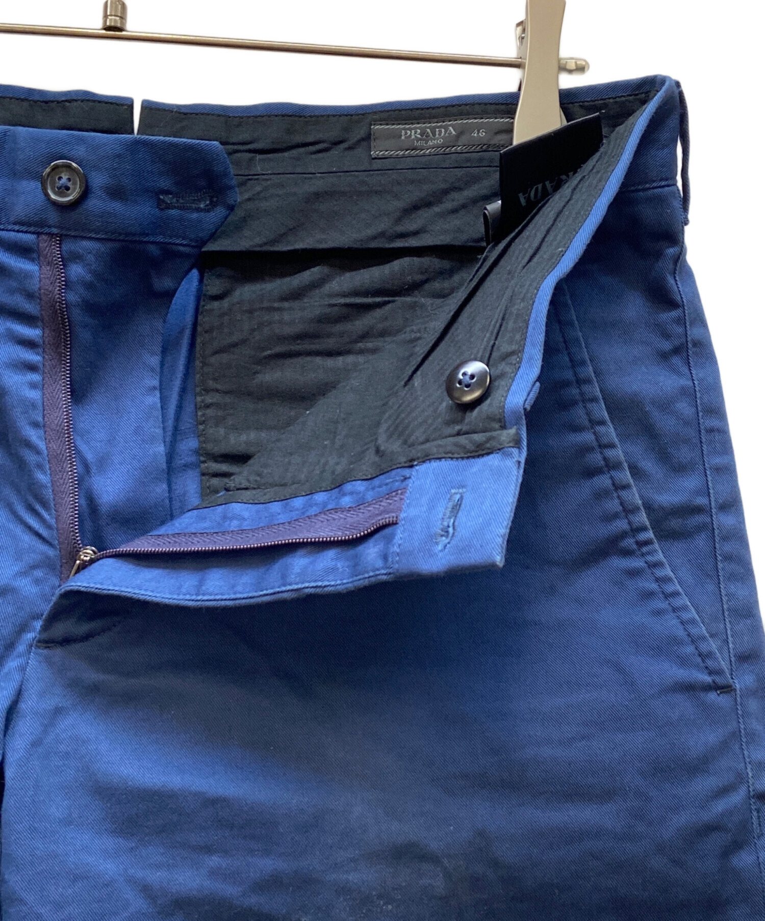 中古・古着通販】PRADA (プラダ) ハーフパンツ ネイビー サイズ:46