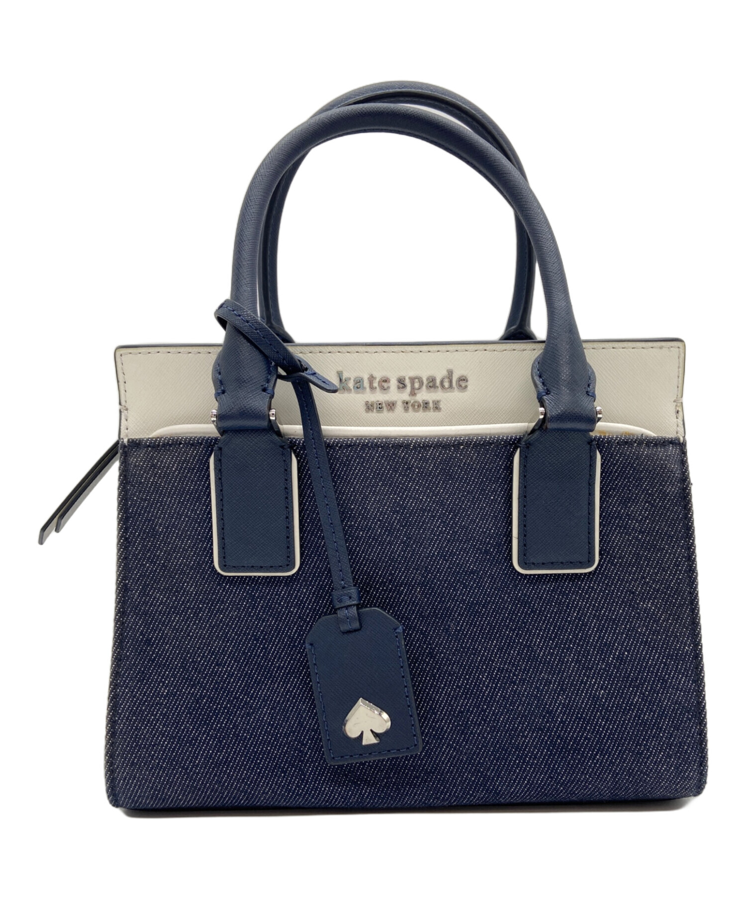 ケイトスペード 2wayショルダーバッグ マルゴー デニム サッチェル 中古・古着通販】Kate Spade (ケイトスペード) ハンドバッグ/デニム