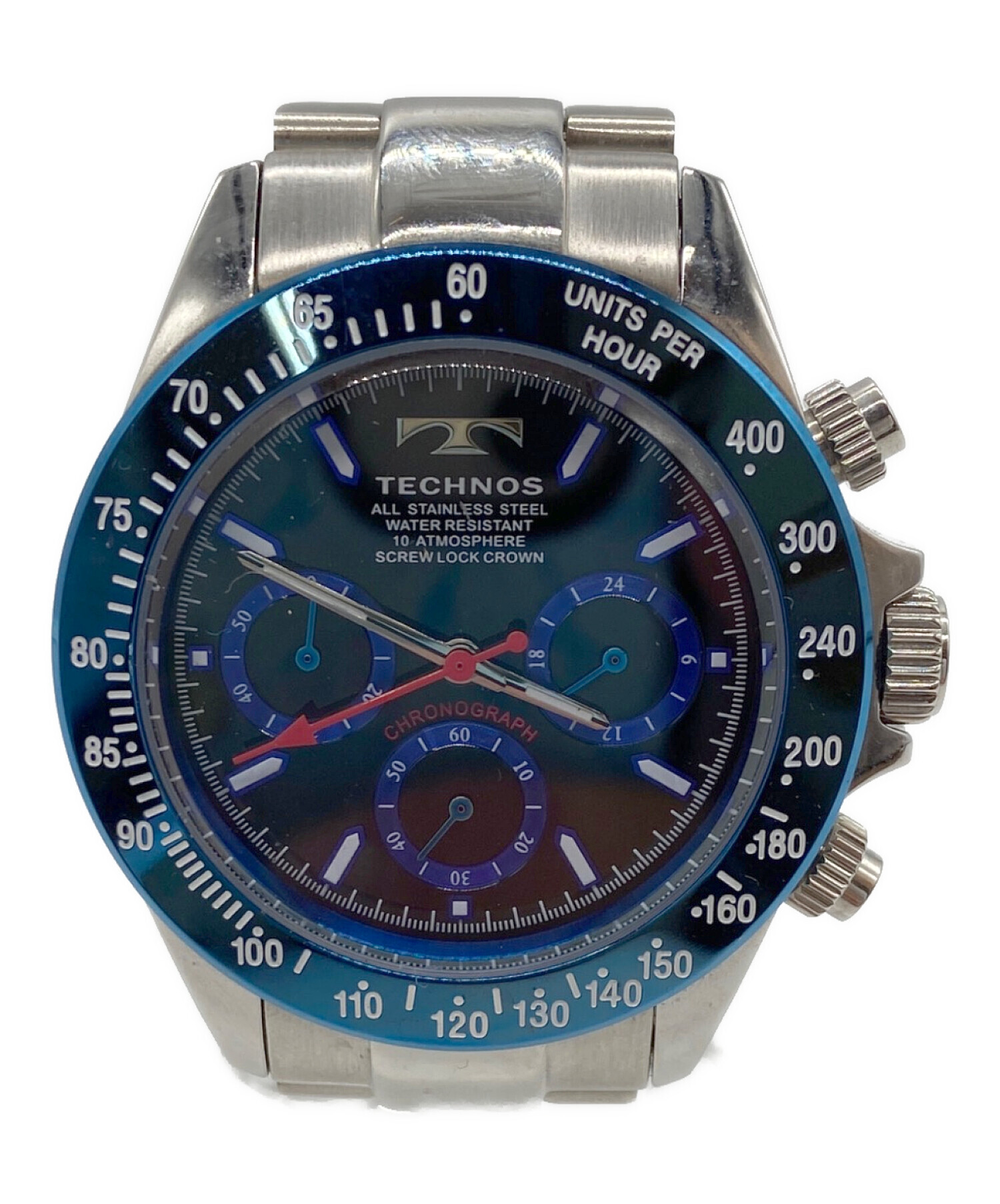 中古・古着通販】TECHNOS (テクノス) クロノグラフ ブラック｜ブランド