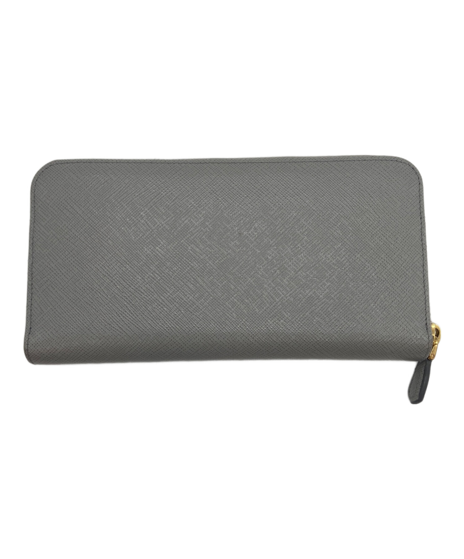 PRADA グレー 三つ折り財布 中古・古着通販】PRADA (プラダ) 長財布 グレー｜ブランド・古着通販