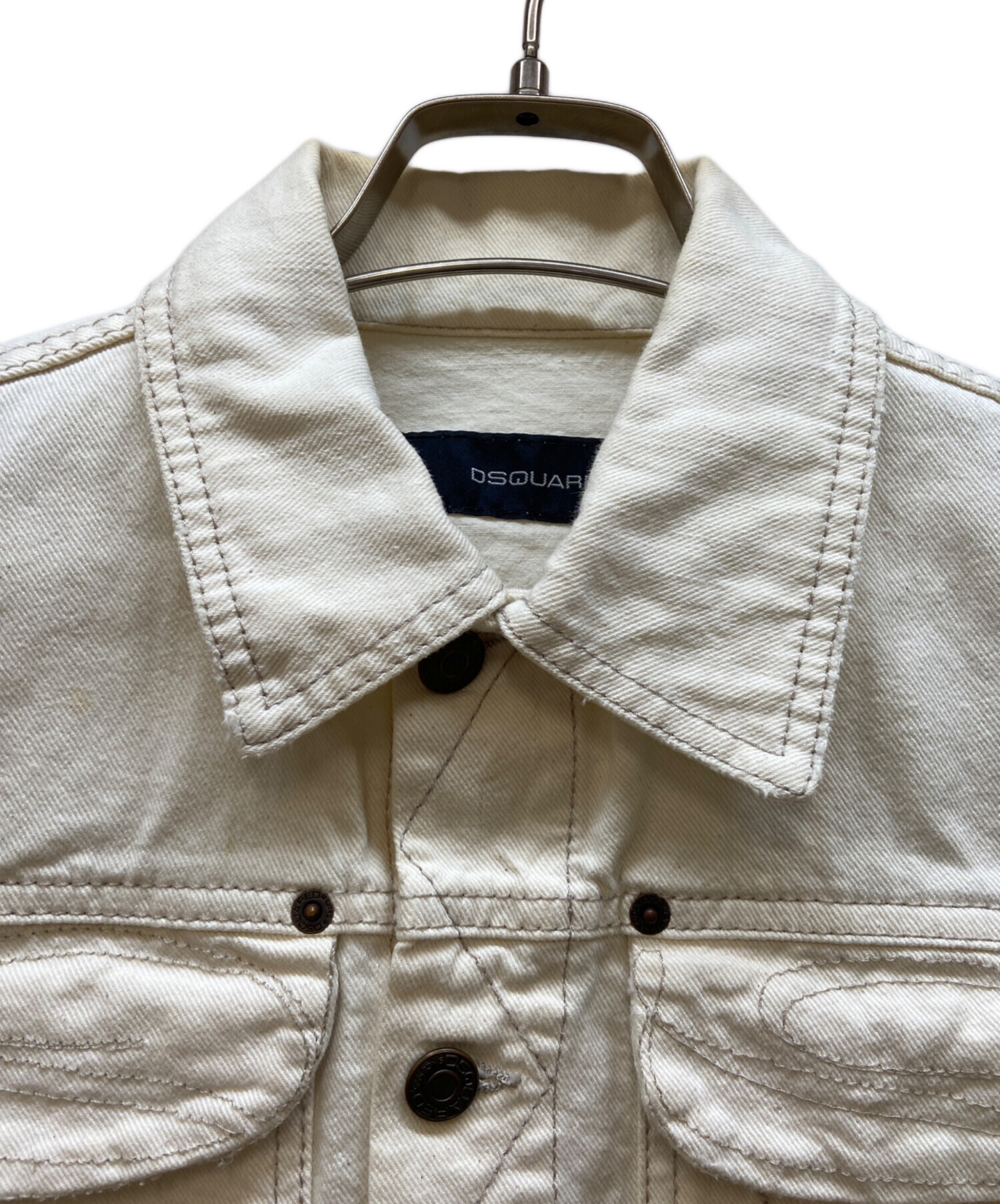 ディースクエアードホワイトデニムジャケットジージャン 中古・古着通販】DSQUARED2 (ディースクエアード) デニムジャケット