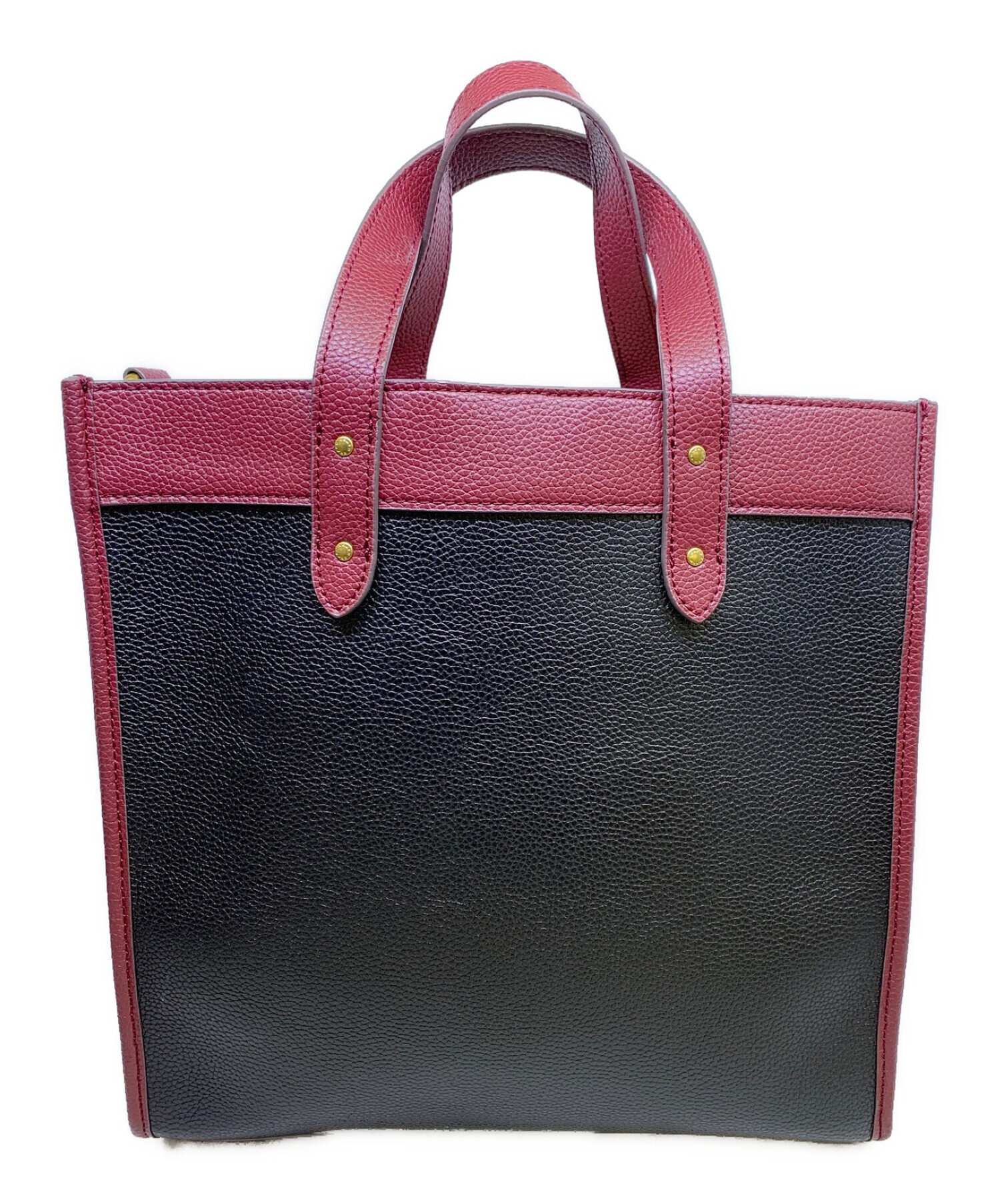 中古・古着通販】COACH (コーチ) 2WAYトートバッグ ワインレッド