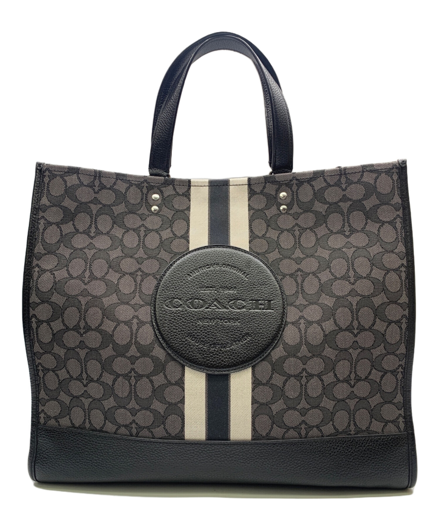 COACH グレー ブラック トートバッグ