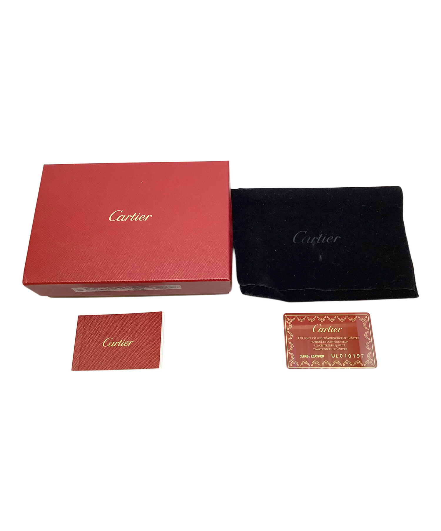 【未使用】Cartier 折り財布 メモ帳付き 紙幣入れ 707-2 中古・古着通販】Cartier (カルティエ) 2つ折り財布 ブラック