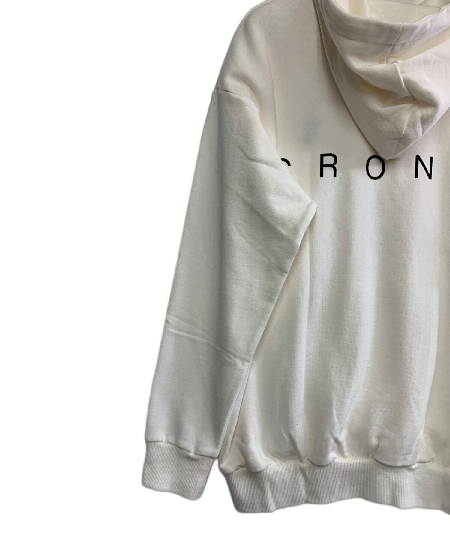 本日限定価格　新品未使用cronosクロノス パイル地パーカーホワイト　値下不可 CRONOS BLACK MOCK NECK PULLOVER【WHITE】