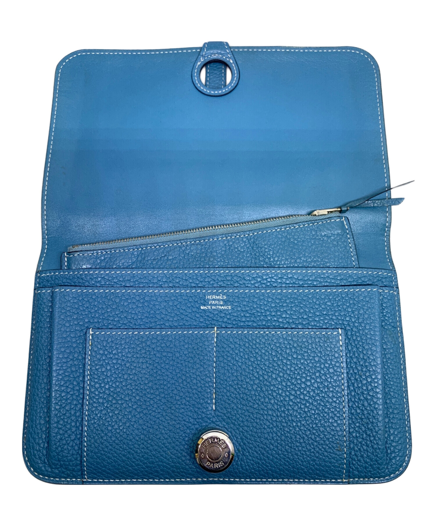 未使用品　HERMES エルメス　長財布　ブルー 中古・古着通販】HERMES (エルメス) 長財布 ブルー｜ブランド・古着