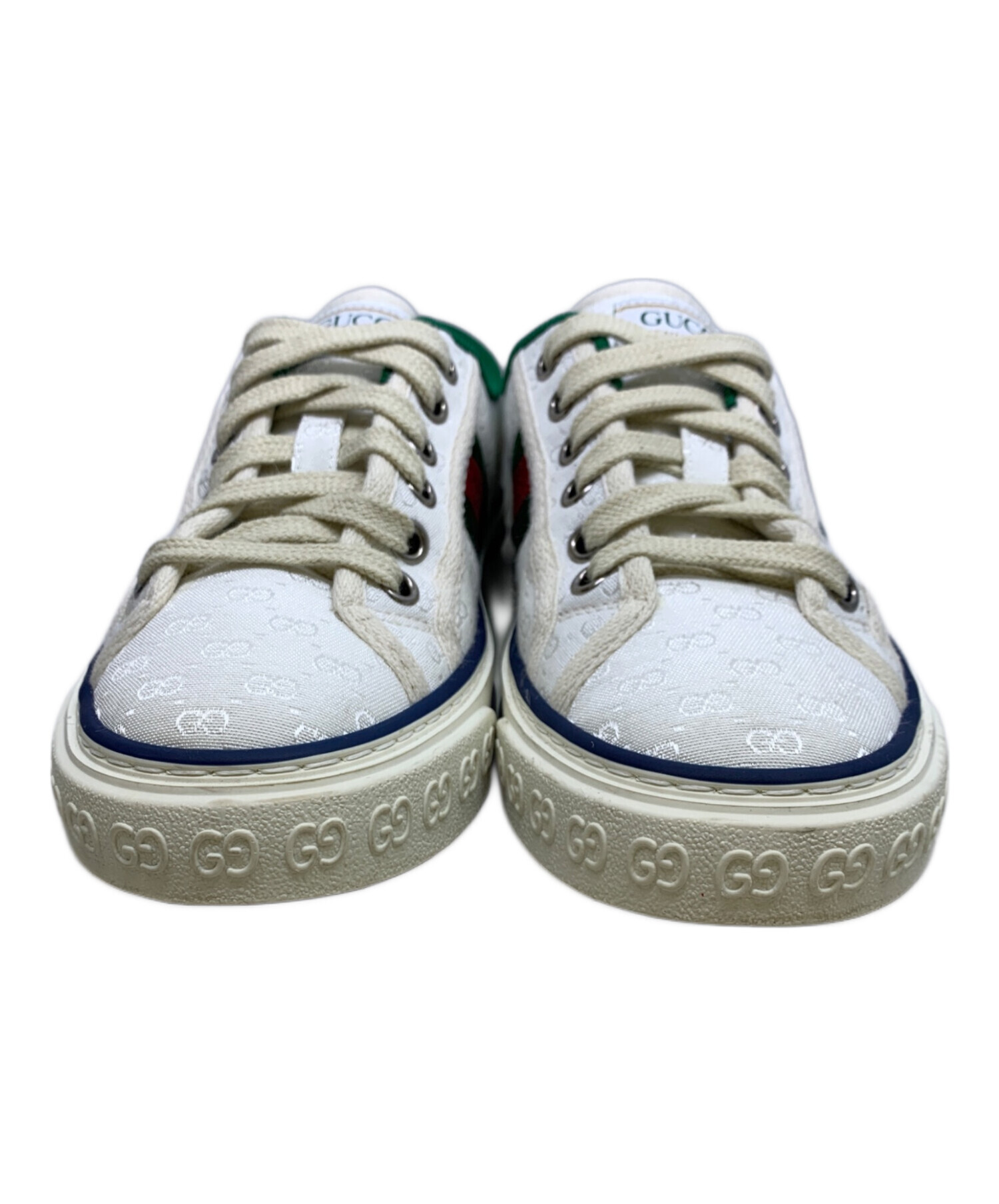 中古・古着通販】GUCCI (グッチ) キャンバススニーカー ホワイト 