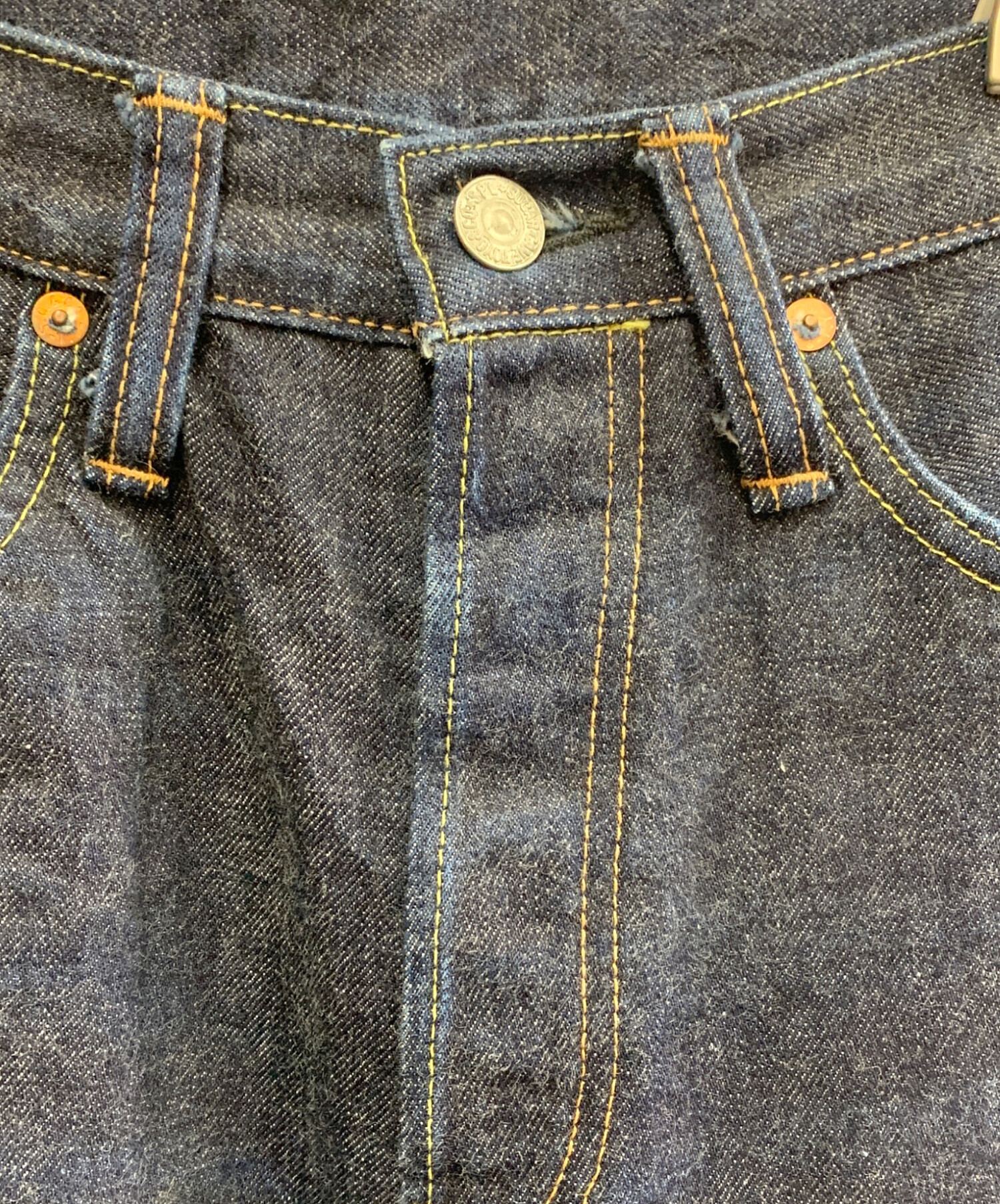 SUGAR CANE ダークデニム ボタンフライ W29 L32 中古・古着通販】SUGAR CANE (シュガーケーン) ボタンフライデニム