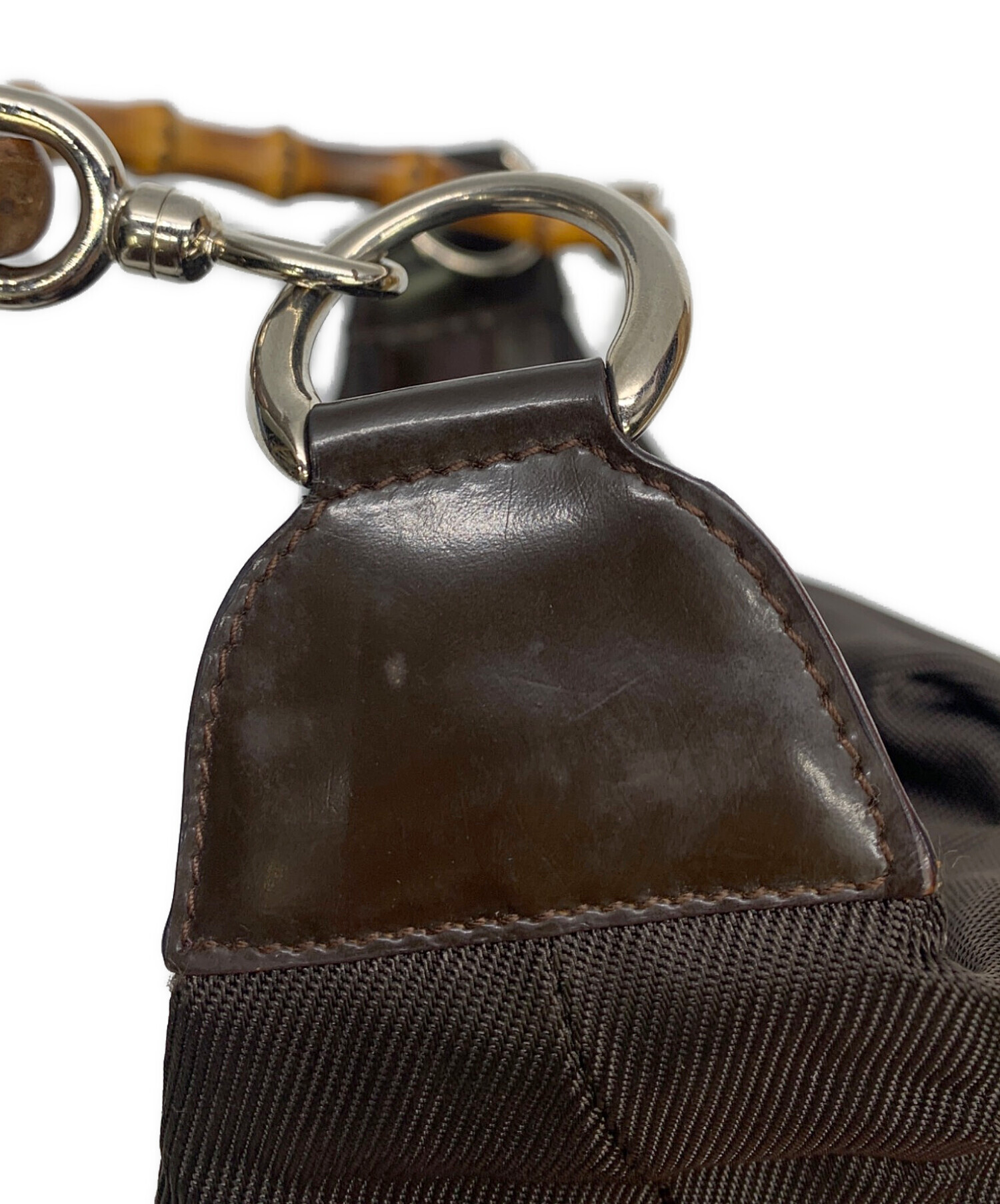 中古・古着通販】GUCCI (グッチ) バンブーハンドル ハンドバッグ