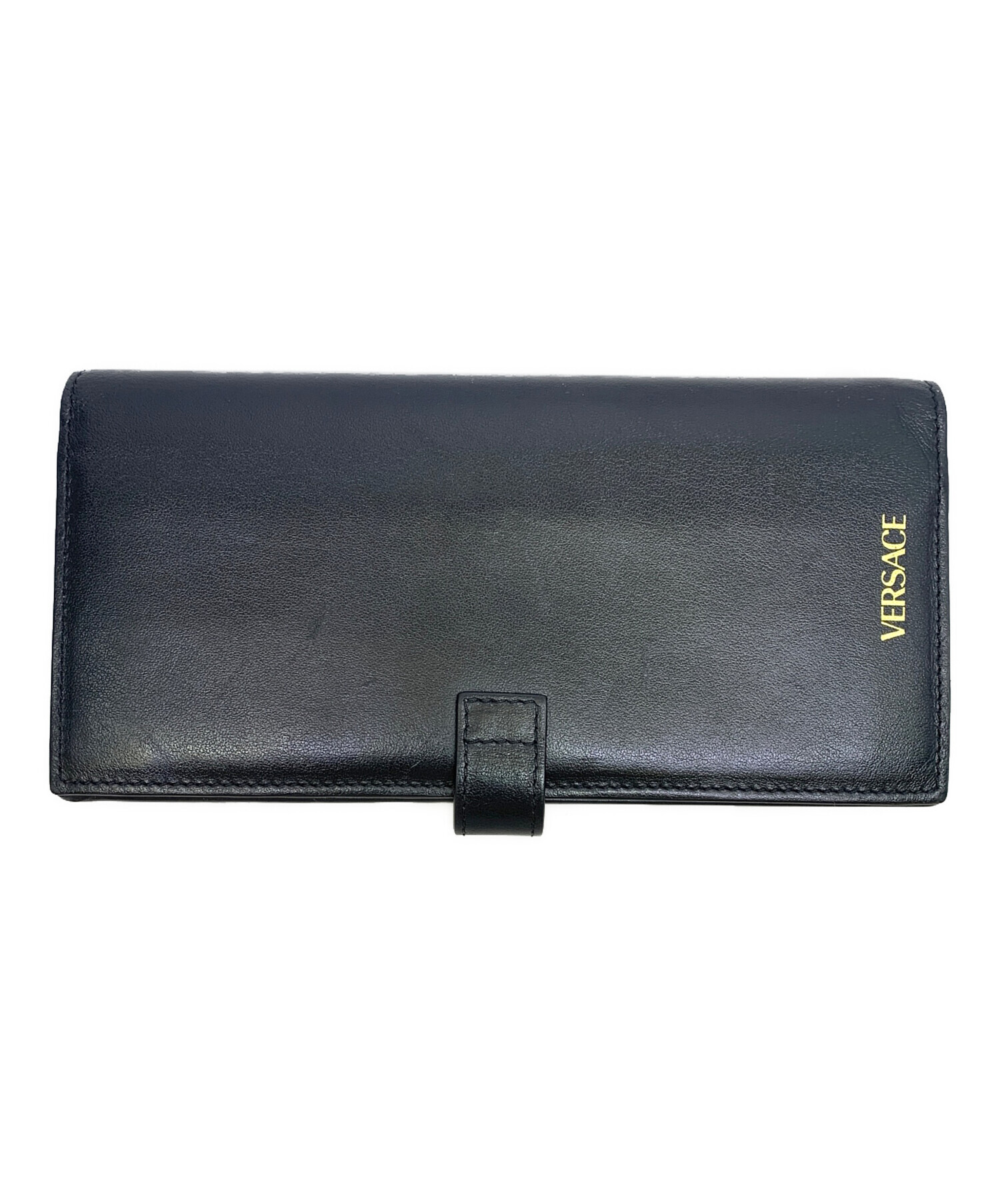 VERSACE ヴェルサーチェ 長財布 ブラック 中古・古着通販】VERSACE (ヴェルサーチェ) 長財布 ブラック｜ブランド