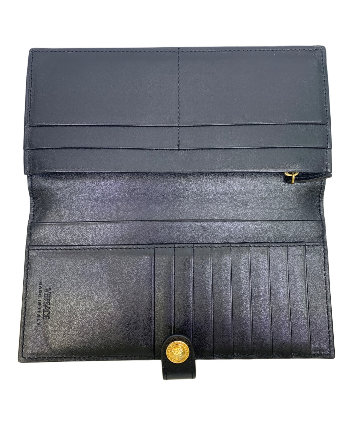 中古・古着通販】VERSACE (ヴェルサーチェ) 長財布 ブラック｜ブランド