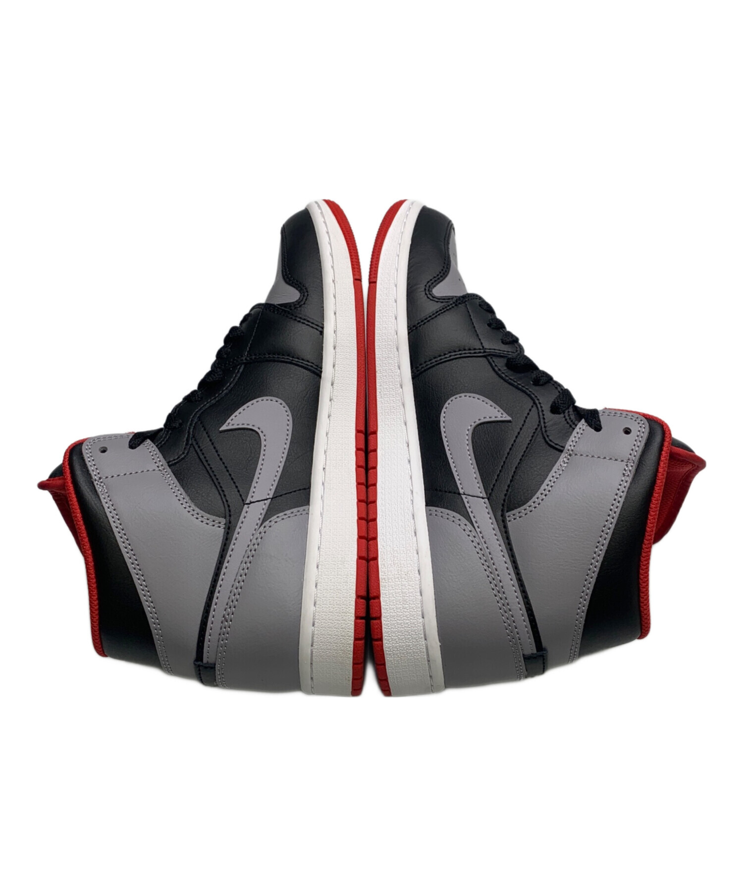 中古・古着通販】NIKE (ナイキ) Air Jordan 1 Mid レッド×グレー 