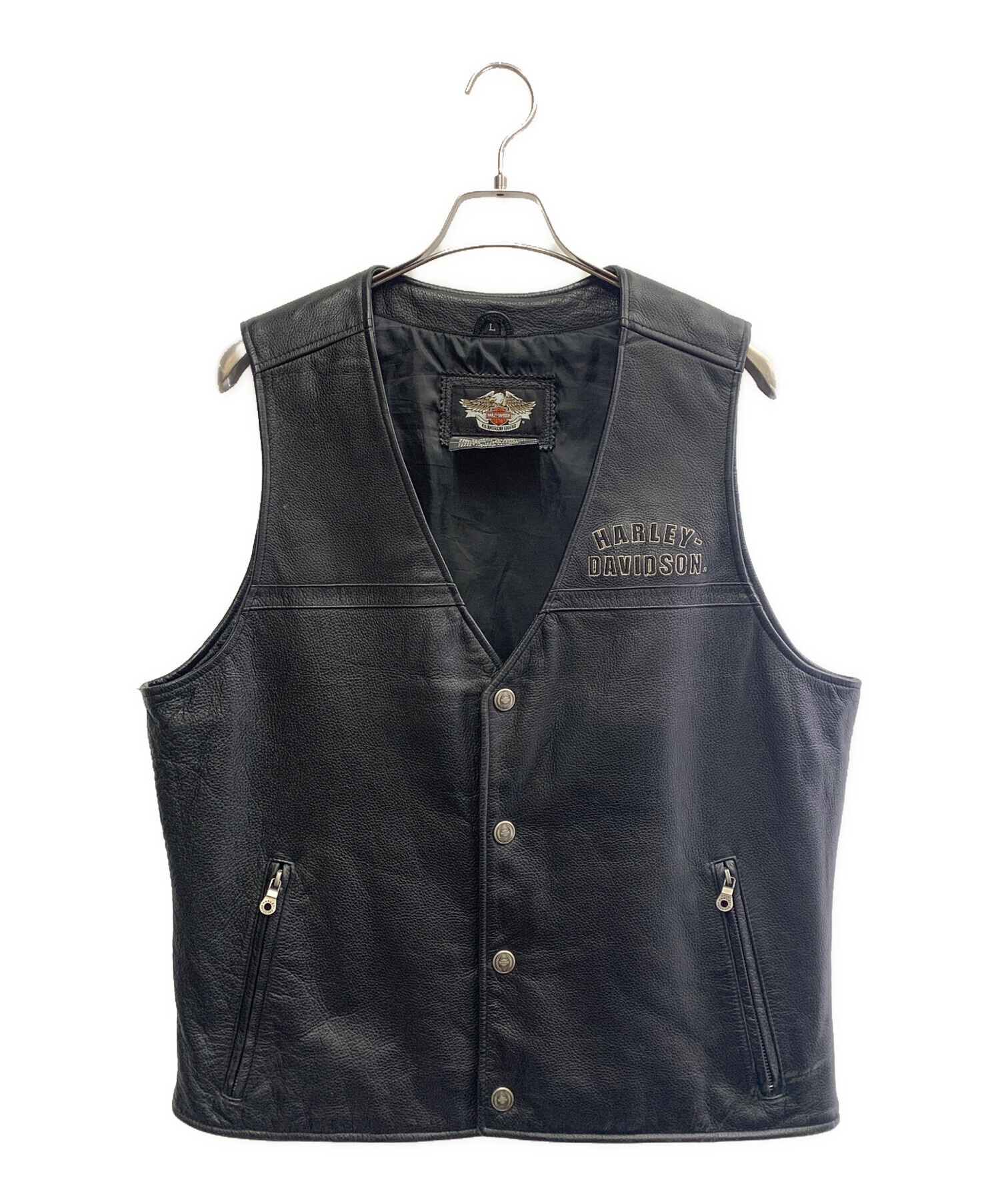 Harley-Davidson レザーベスト 中古・古着通販】HARLEY-DAVIDSON (ハーレーダビッドソン) HARLEY
