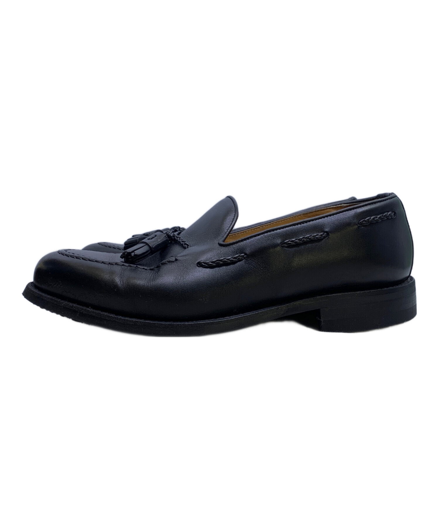 【未使用級】Berwick 　バーウィック　タッセルローファー(7)革靴　黒 中古・古着通販】berwick (バーウィック) タッセルローファー ブラック
