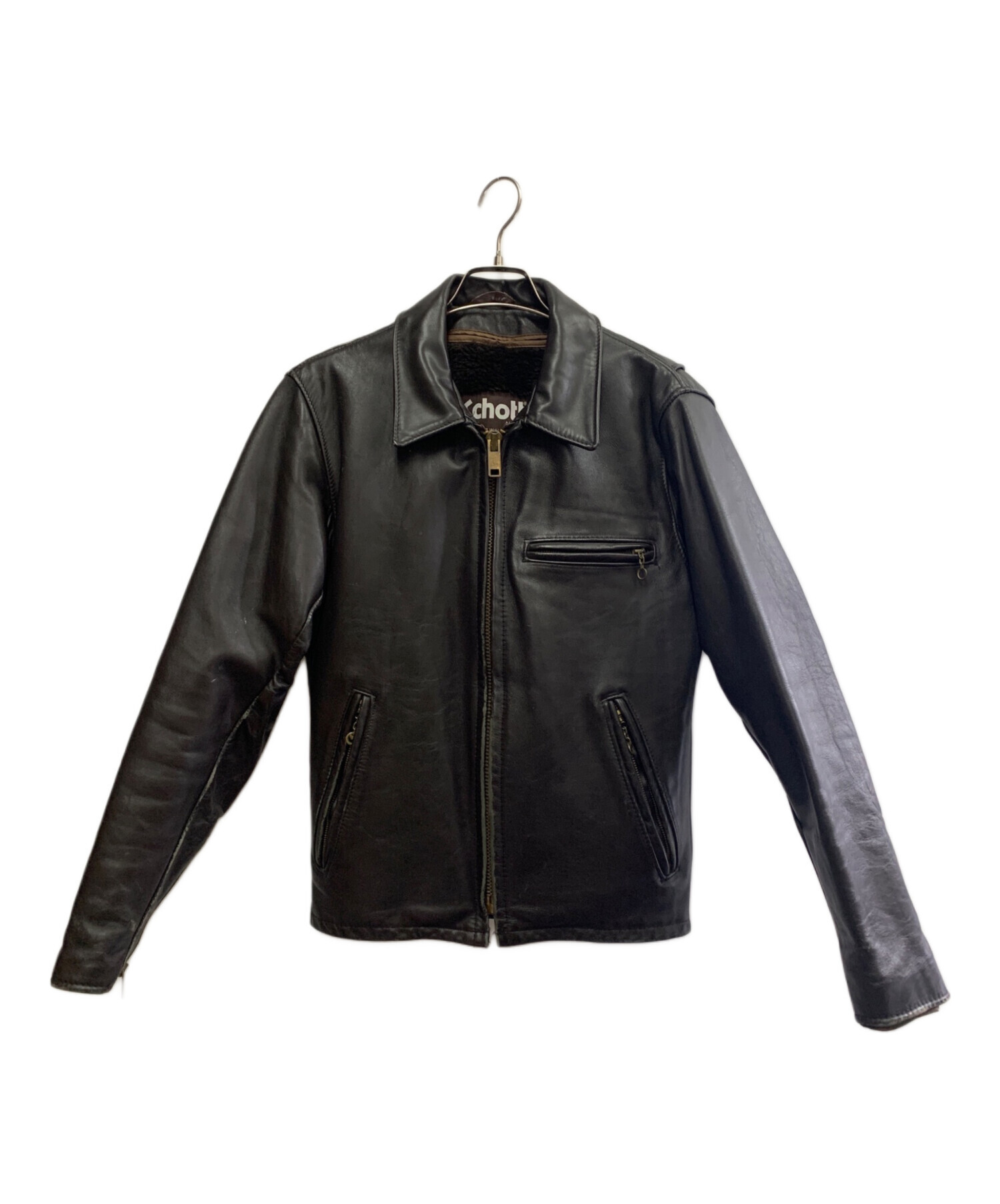 美品 ショット シングルライダース レザージャケット 2way ライナー 34 中古・古着通販】Schott (ショット) Schott ライナー付シングル