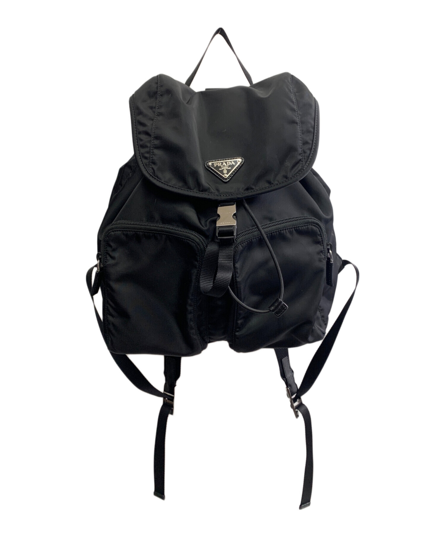 ※ジャンク品※PRADA ブラックナイロン リュック 中古・古着通販】PRADA (プラダ) PRADA ナイロンリュック ブラック