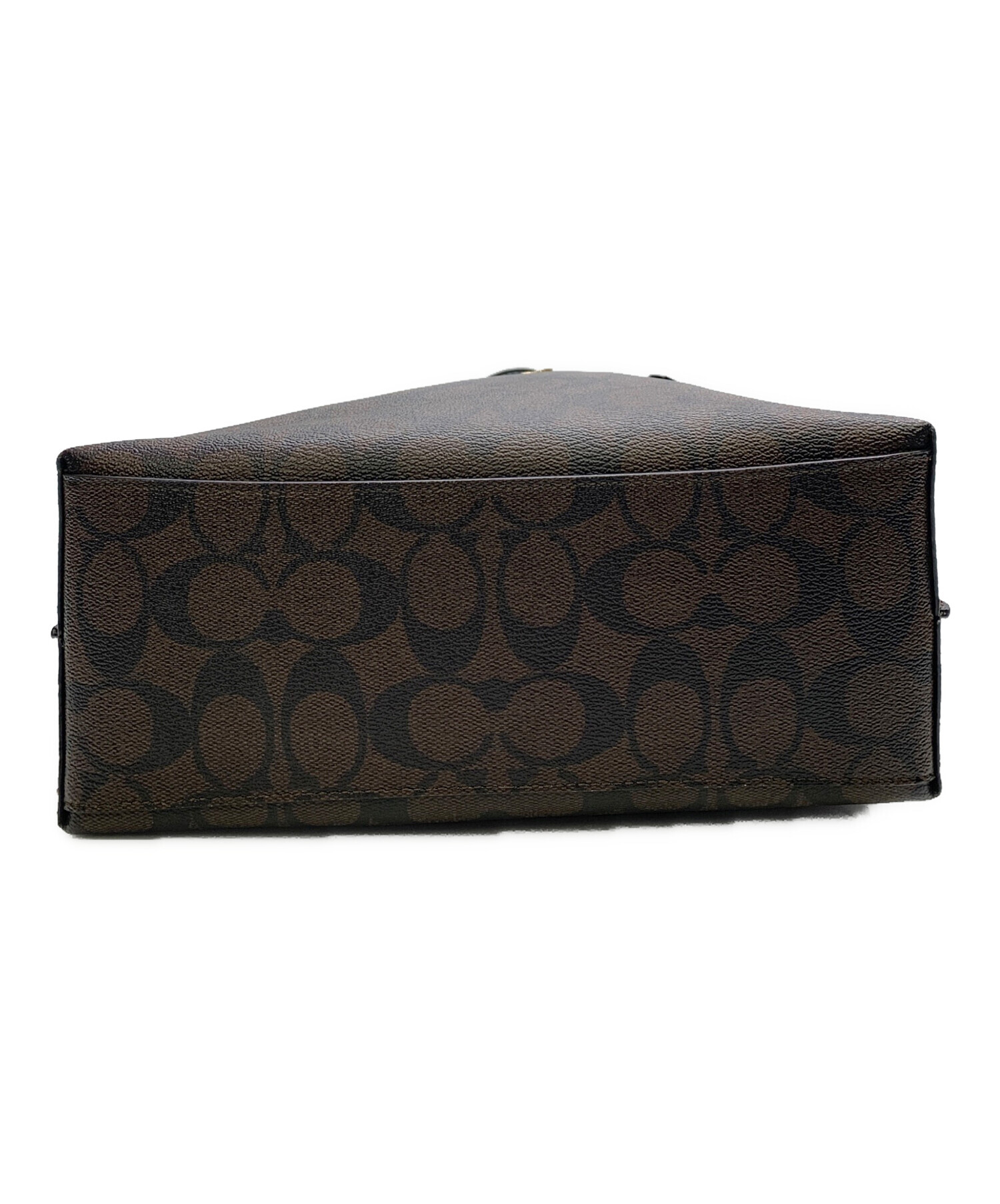 COACH ダークブラウン ハンドバッグ 中古・古着通販】COACH (コーチ) COACH ハンドバッグ ダークブラウン
