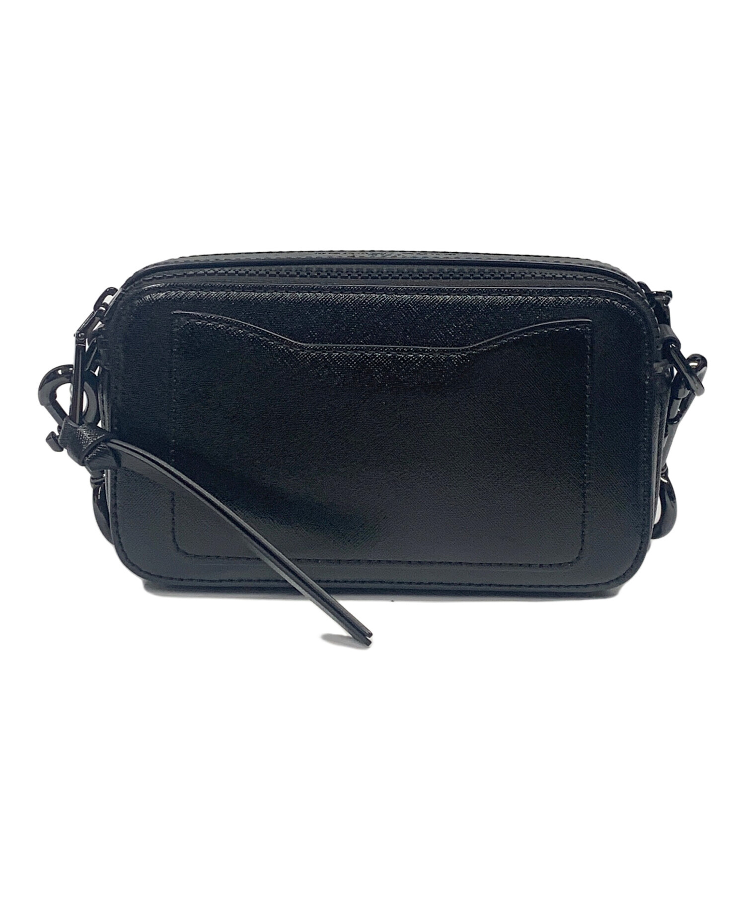 美品『USED』 MARC JACOBS マークジェイコブス スナップショット ショルダーバッグ レザー ブラック【中古】 中古・古着通販】MARC JACOBS (マークジェイコブス) スナップショット
