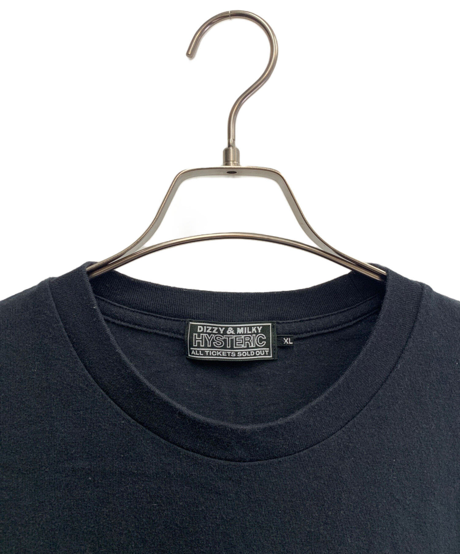 HYSTERIC GLAMOUR(ヒステリックグラマー) 半袖カットソー サイズF レディース - ダークネイビー×白 中古・古着通販】Hysteric Glamour (ヒステリックグラマー) 半袖