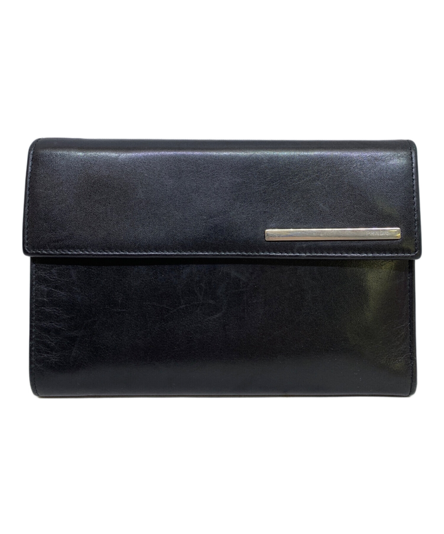 中古・古着通販】PRADA (プラダ) PRADA 2つ折り財布 ブラック