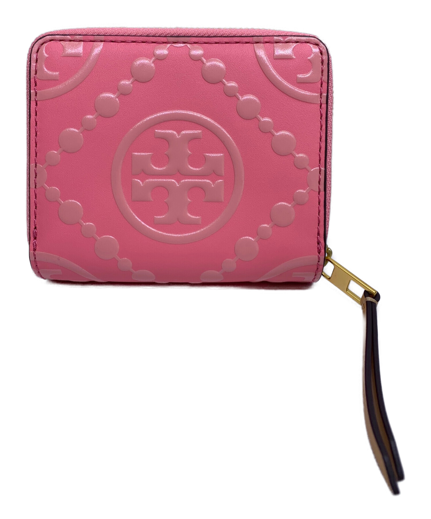 TORY BURCH トリーバーチ　ピンクベージュ 二つ折り財布 中古・古着通販】TORY BURCH (トリーバーチ) TORY BURCH 2つ折り財布