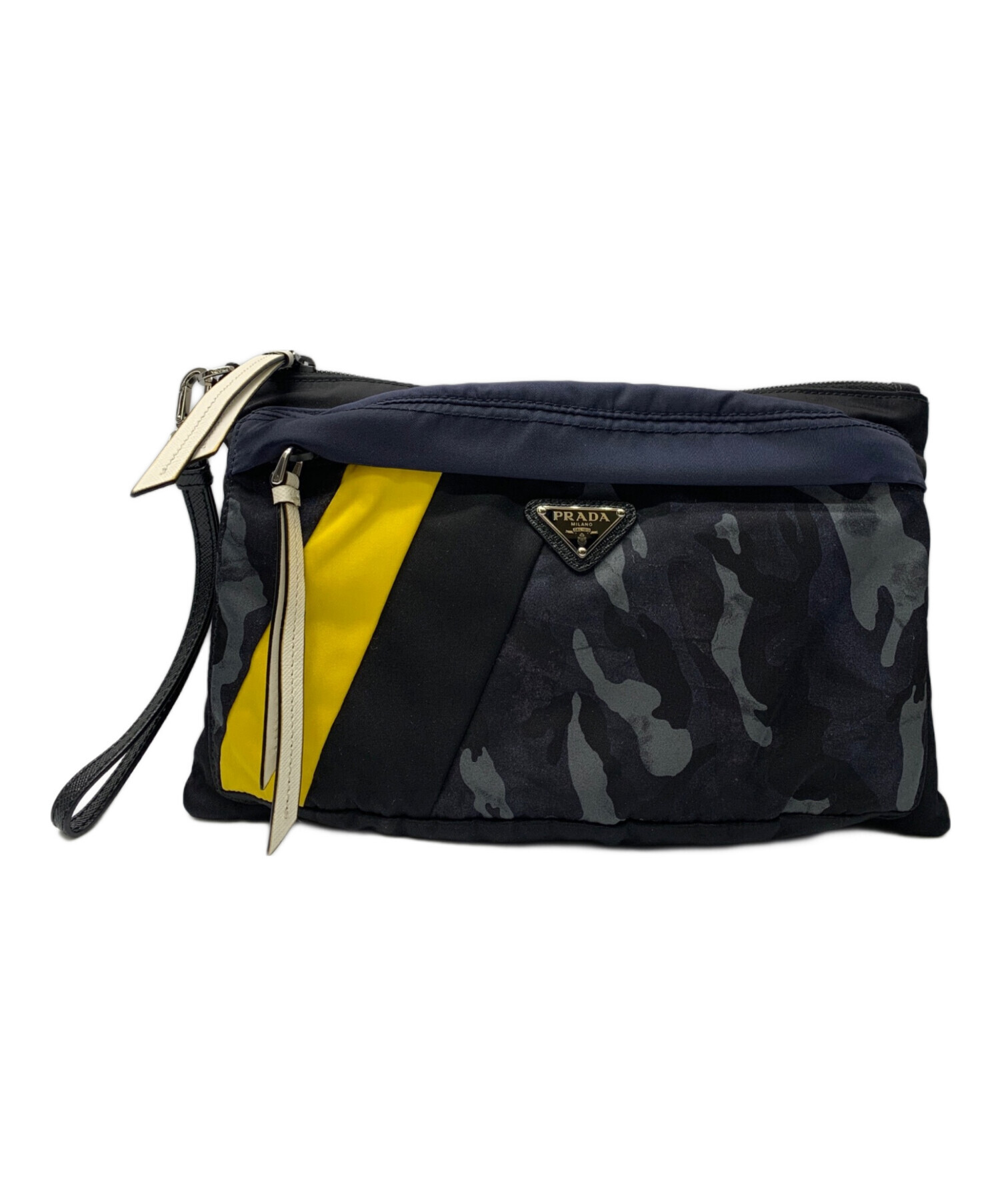 PRADA クラッチ　バッグ 中古・古着通販】PRADA (プラダ) PRADA クラッチバッグ ブラック