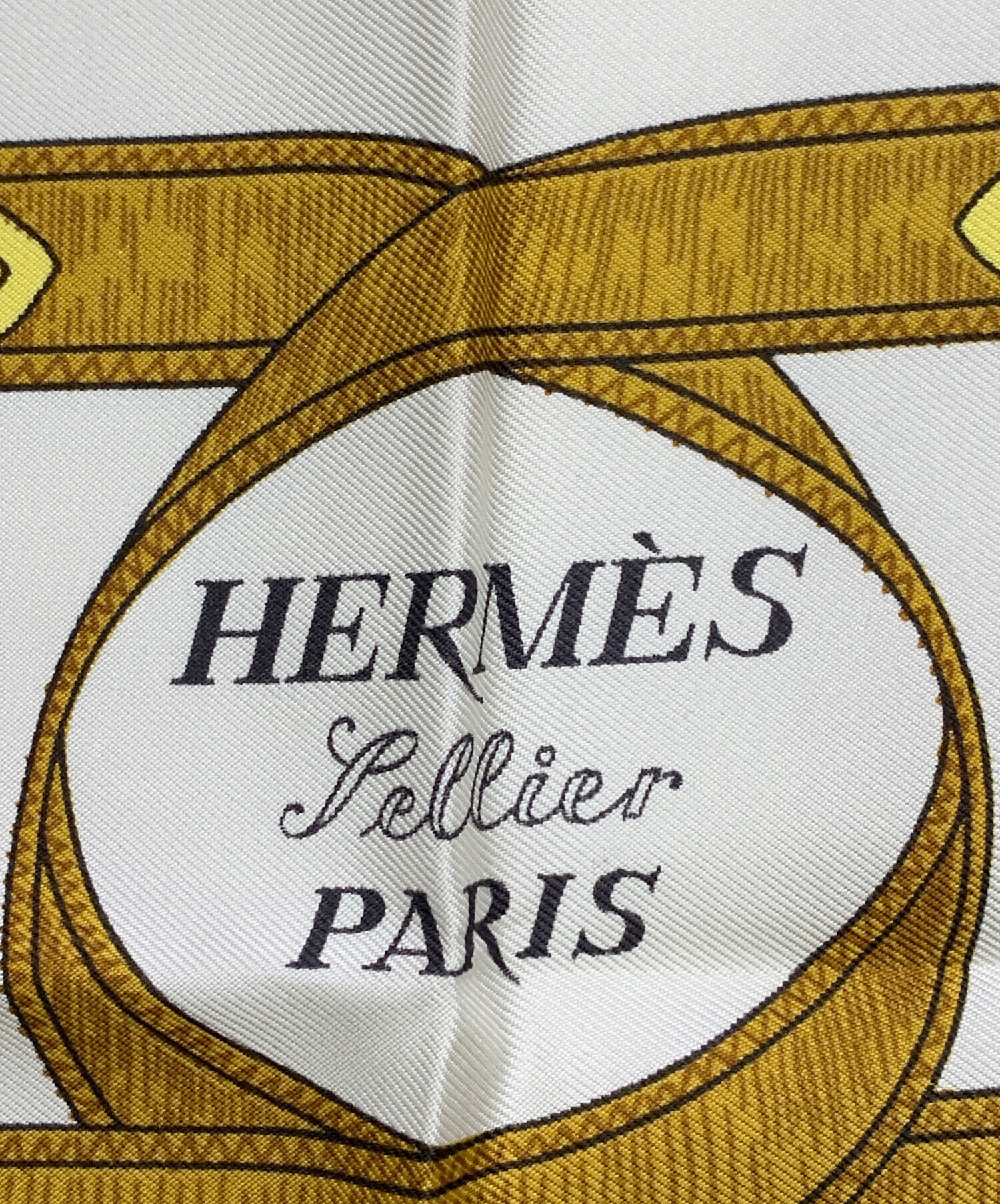 中古・古着通販】HERMES (エルメス) HERMES カレ90 ホワイト×レッド