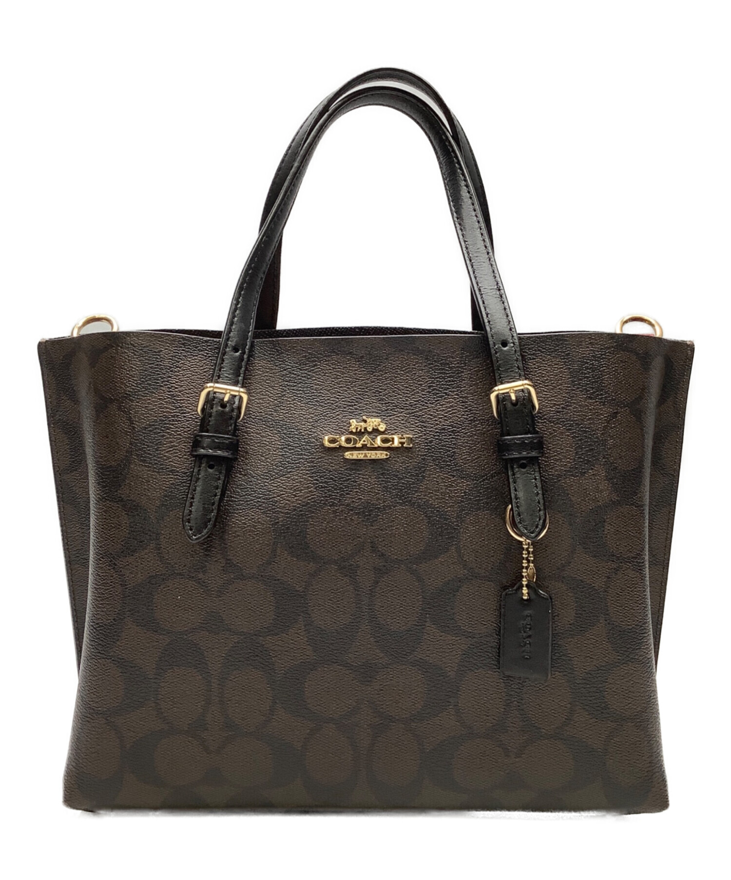 美品◆coach◆2wayバッグ 中古・古着通販】COACH (コーチ) COACH 2WAYバッグ ブラウン｜ブランド