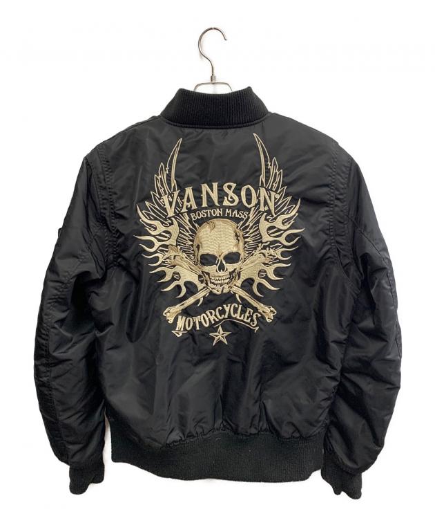 中古・古着通販】VANSON (バンソン) VANSON ブラック MA-1ジャケット